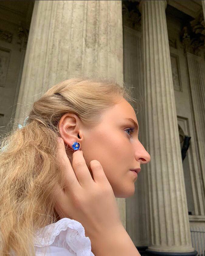 Серьги с горячей эмалью