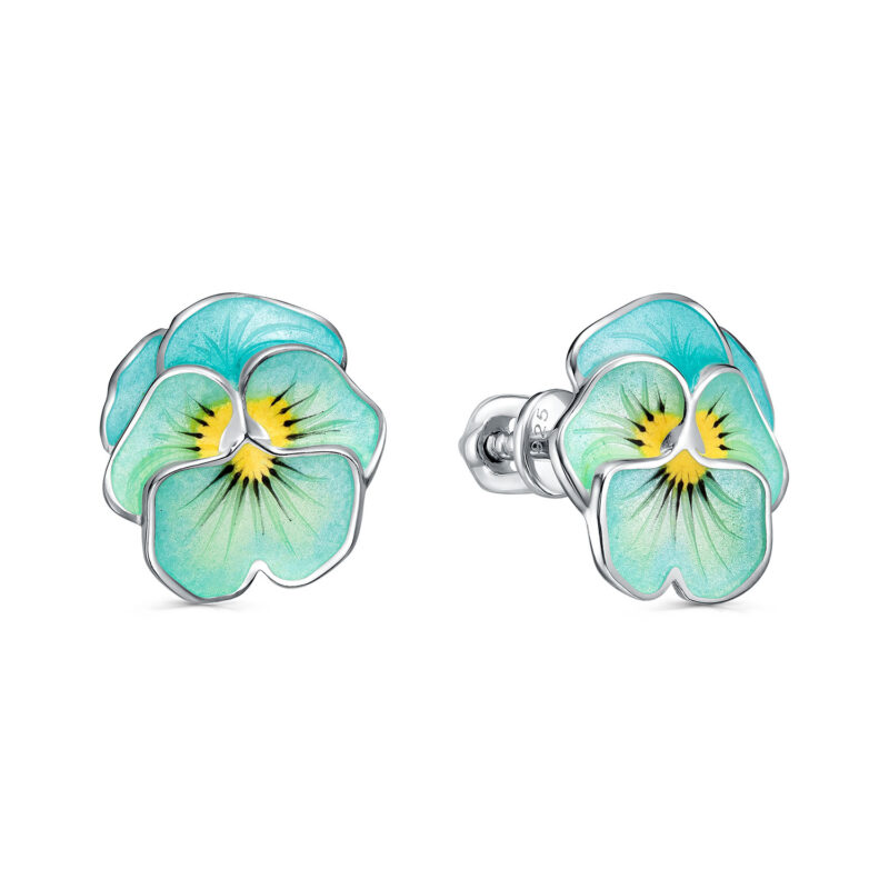 Серьги с горячей эмалью