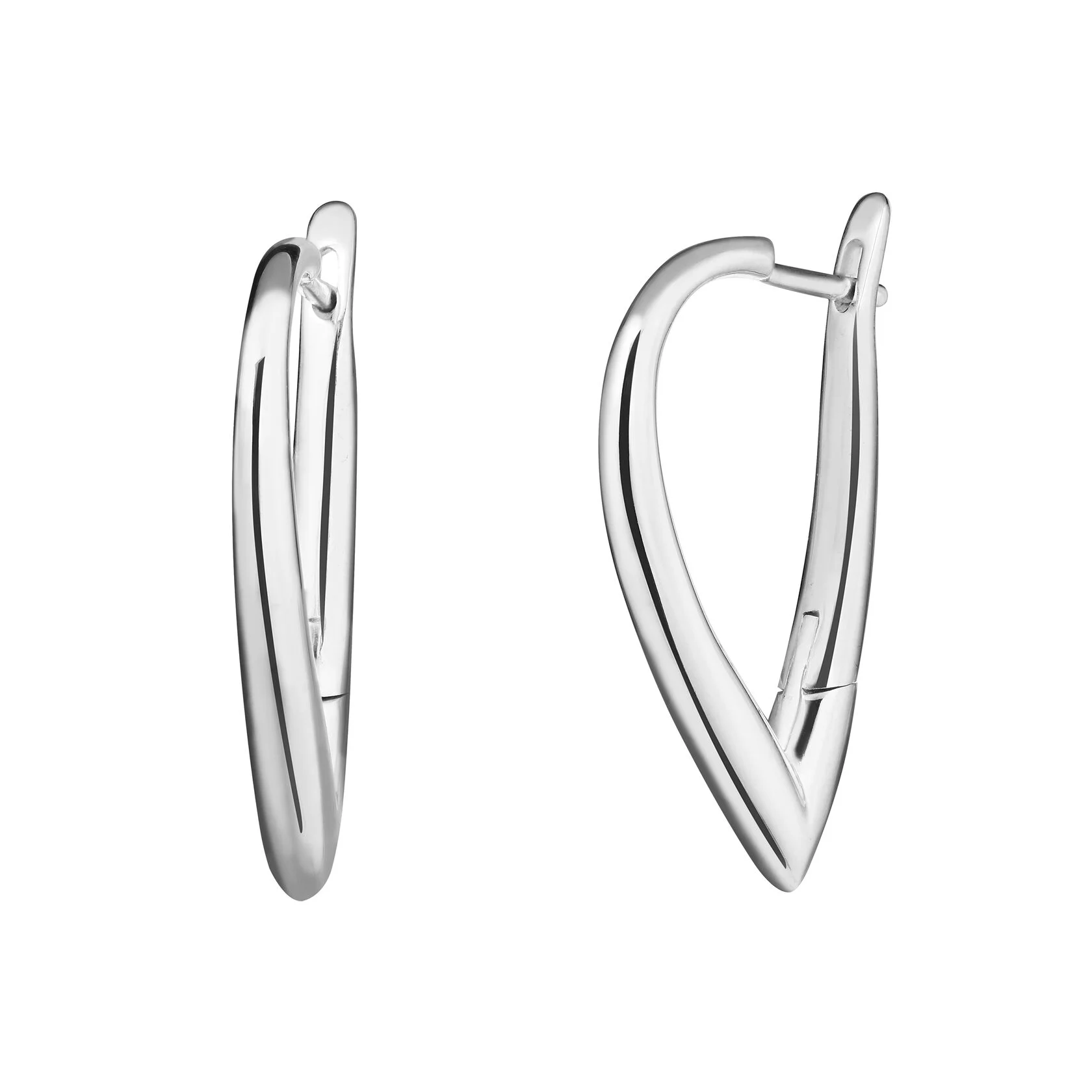 Серебряные серьги "D"