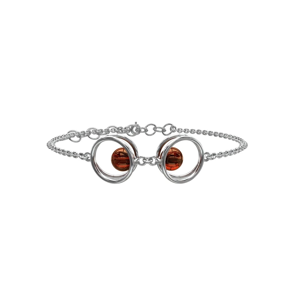 Браслет из вишневого янтаря W10006-1RV