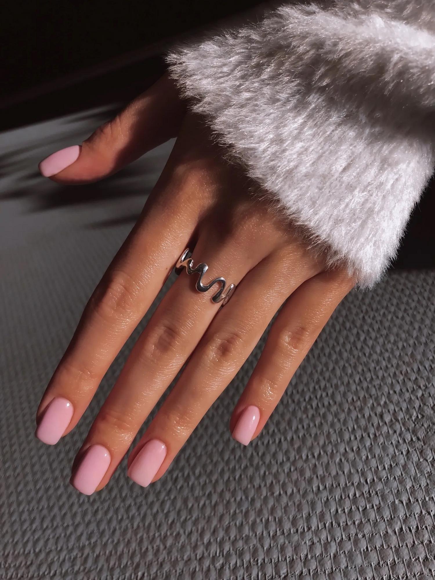 Серебряное узкое кольцо "Волна"