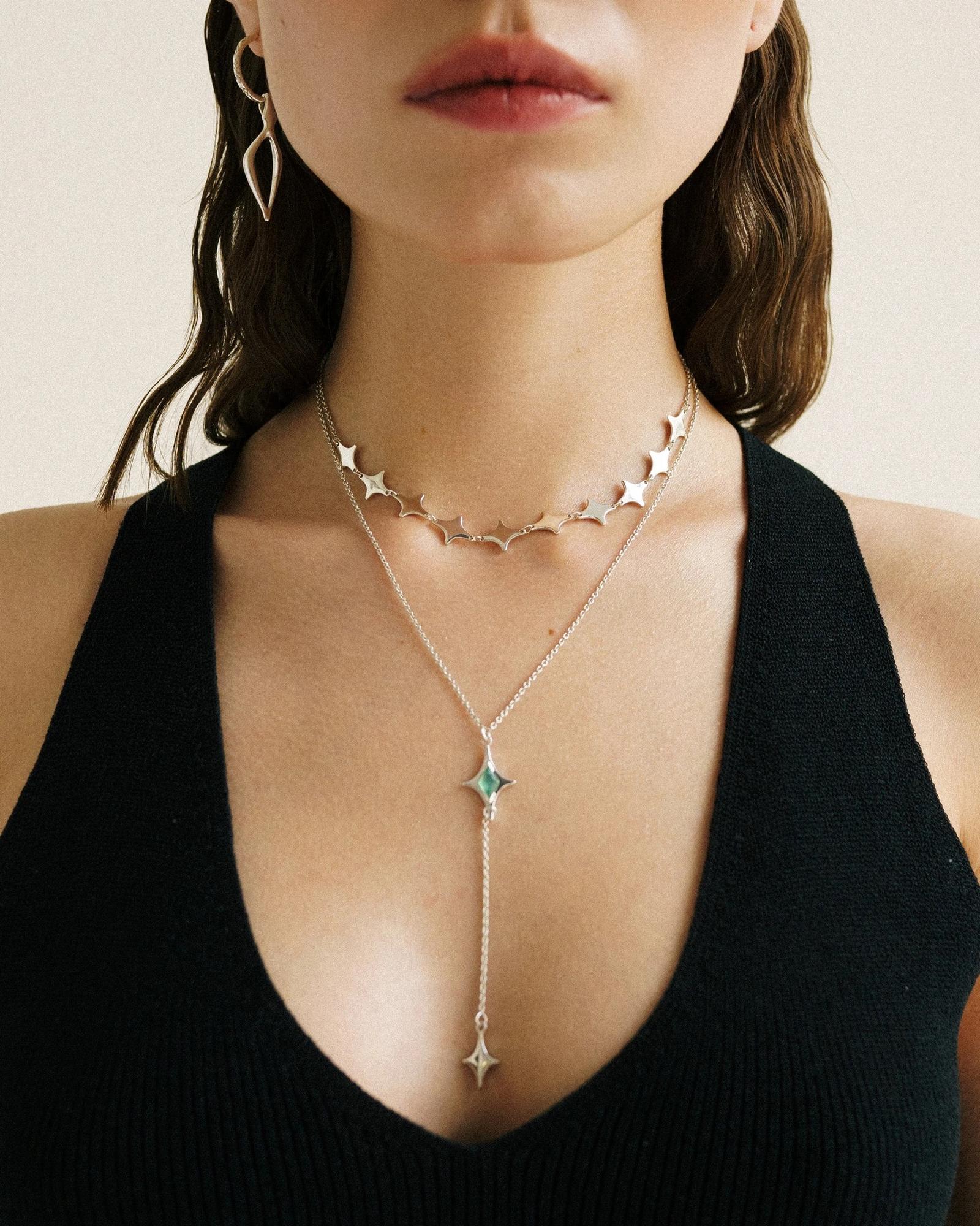 Подвеска-галстук МАР - MAR с зеленым опалом