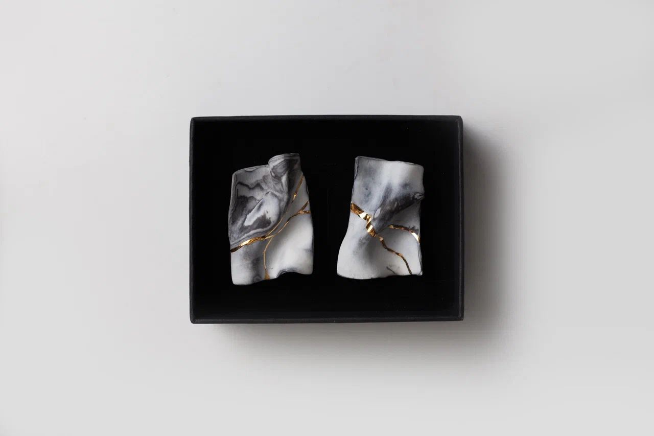 Серьги из фарфора S-116