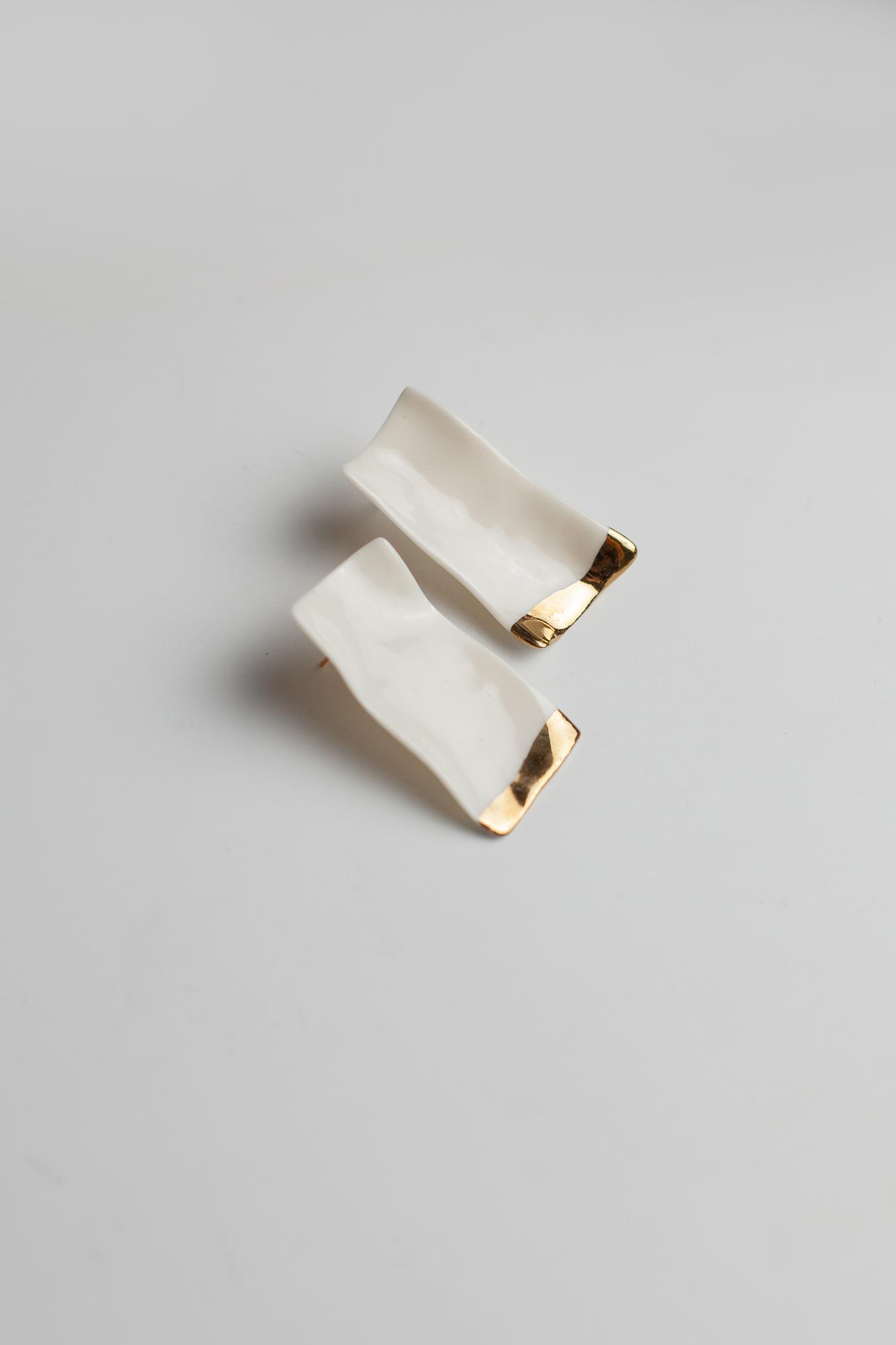 Серьги из фарфора S-109