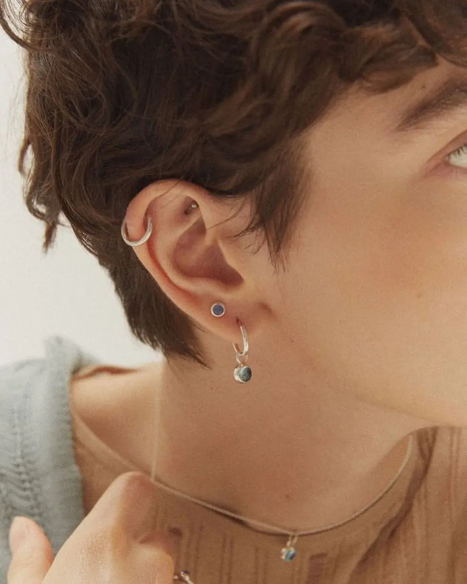 Моносерьга БЕТА - BETA с танзанитом