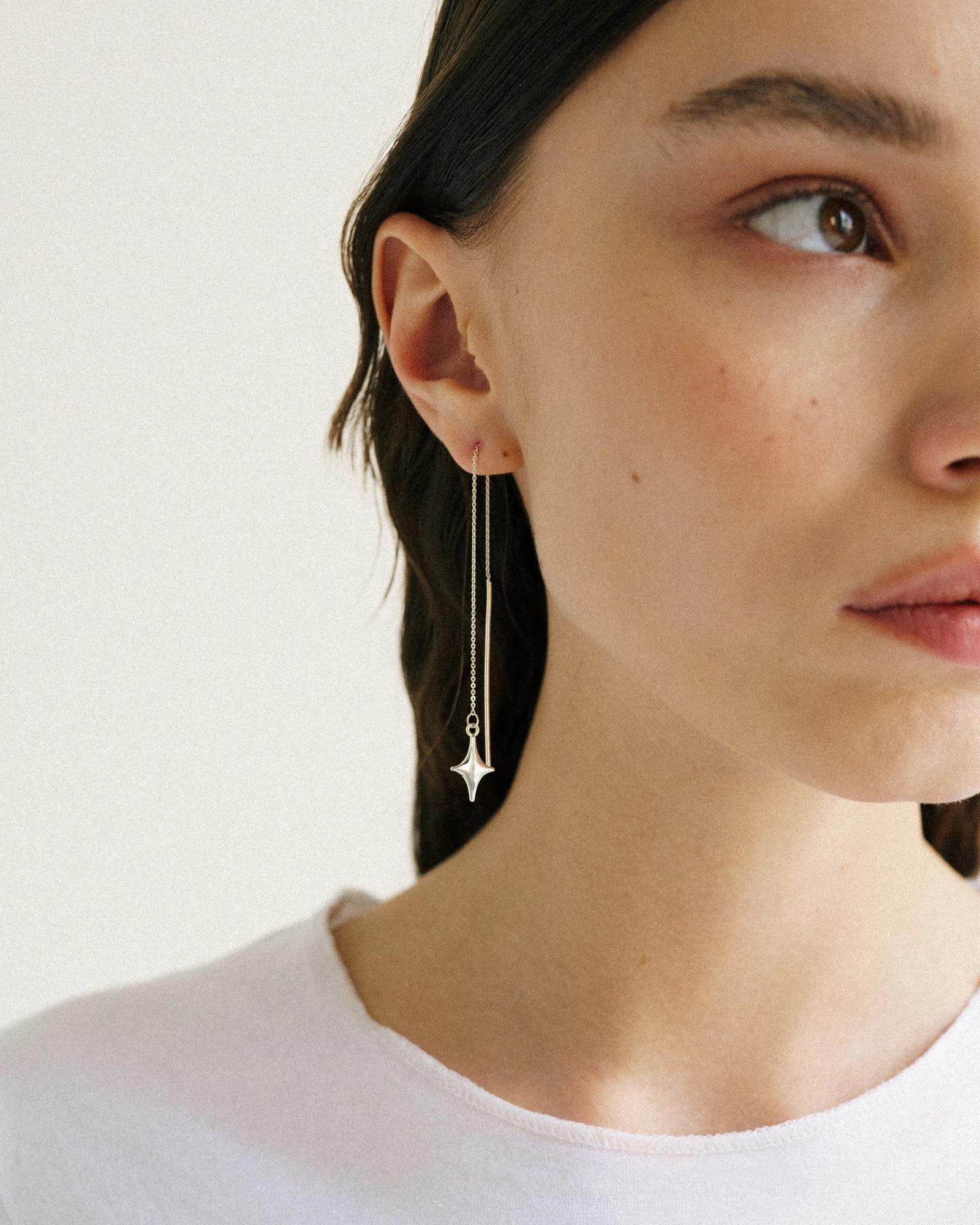 моносерьга-протяжка узел- SOLMI