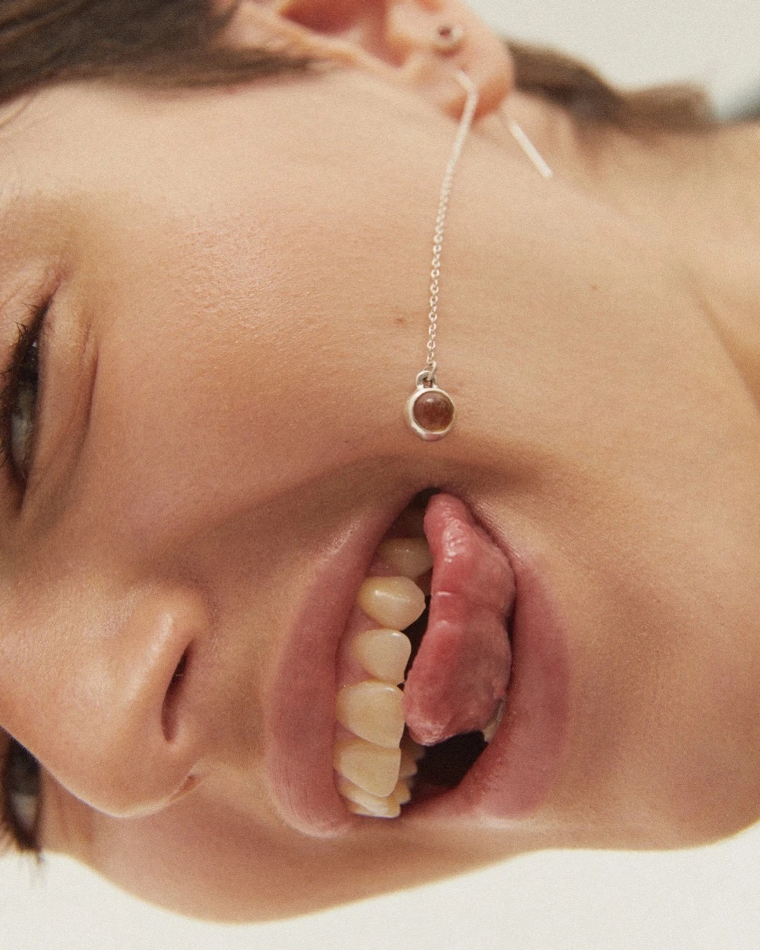 Cерьга на цепочке АЛЬФА - ALPHA с цитрином