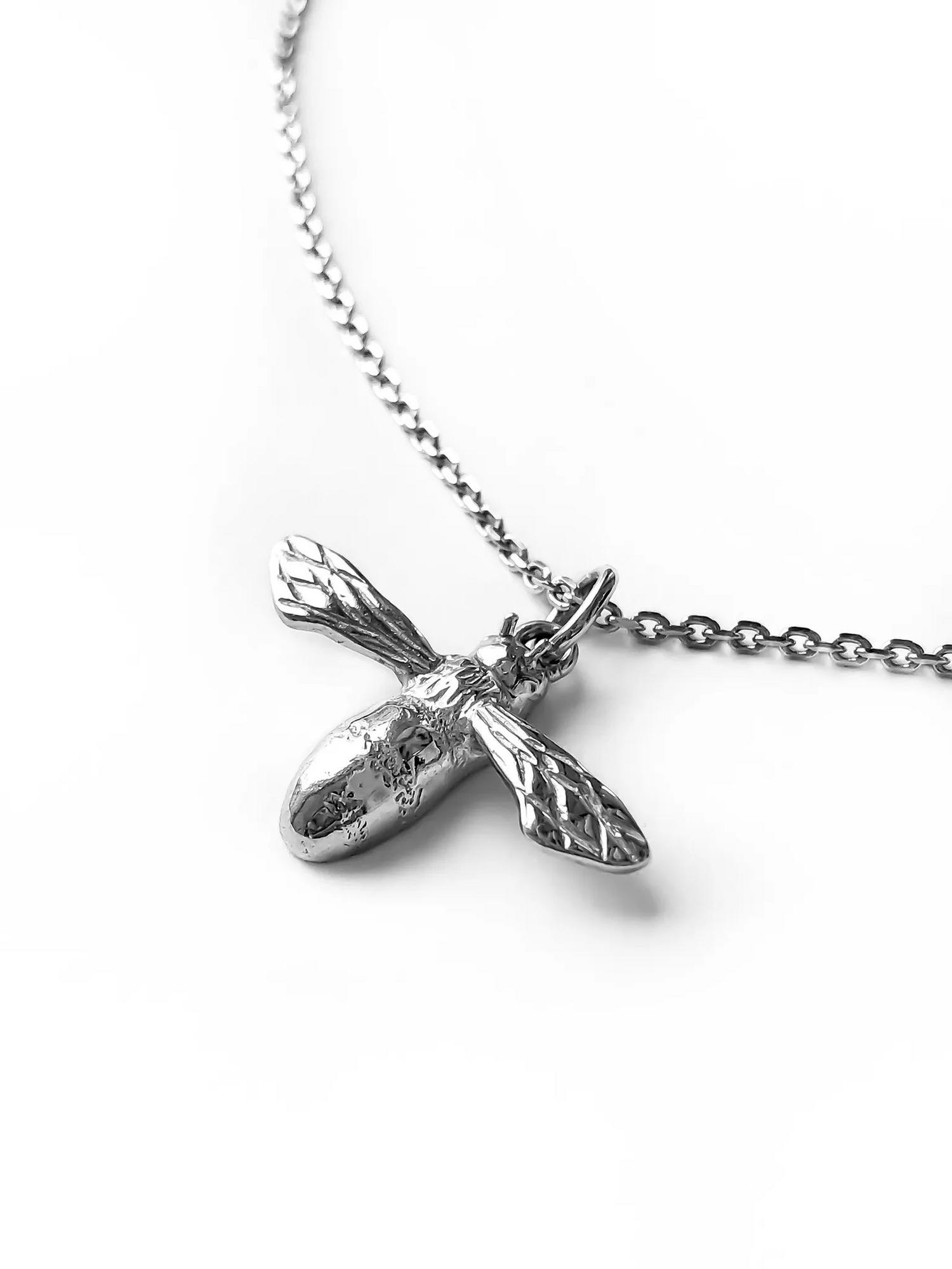 Серебряное колье пчела Природа (Nature)