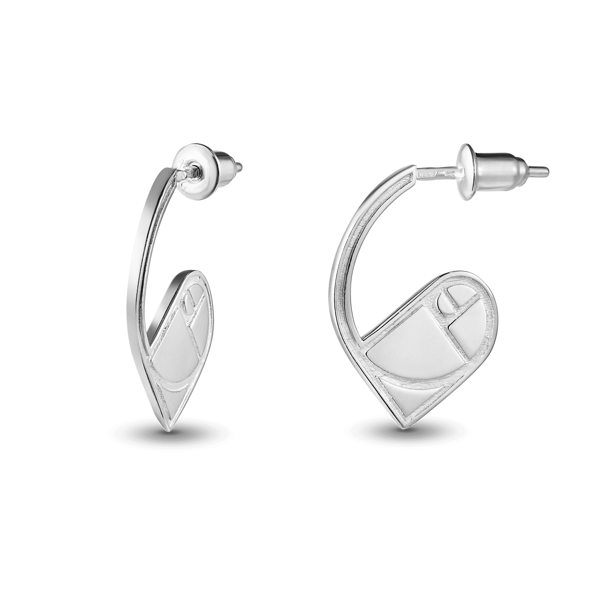 Cерьги хупы Золотое сечение