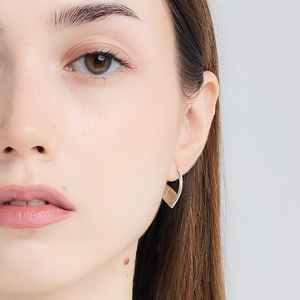 Cерьги хупы Золотое сечение