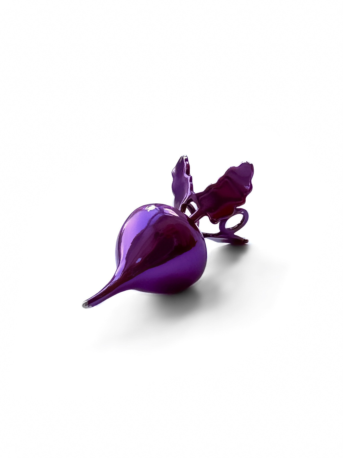 Серебряная фиолетовая подвеска «Свекла» - purple