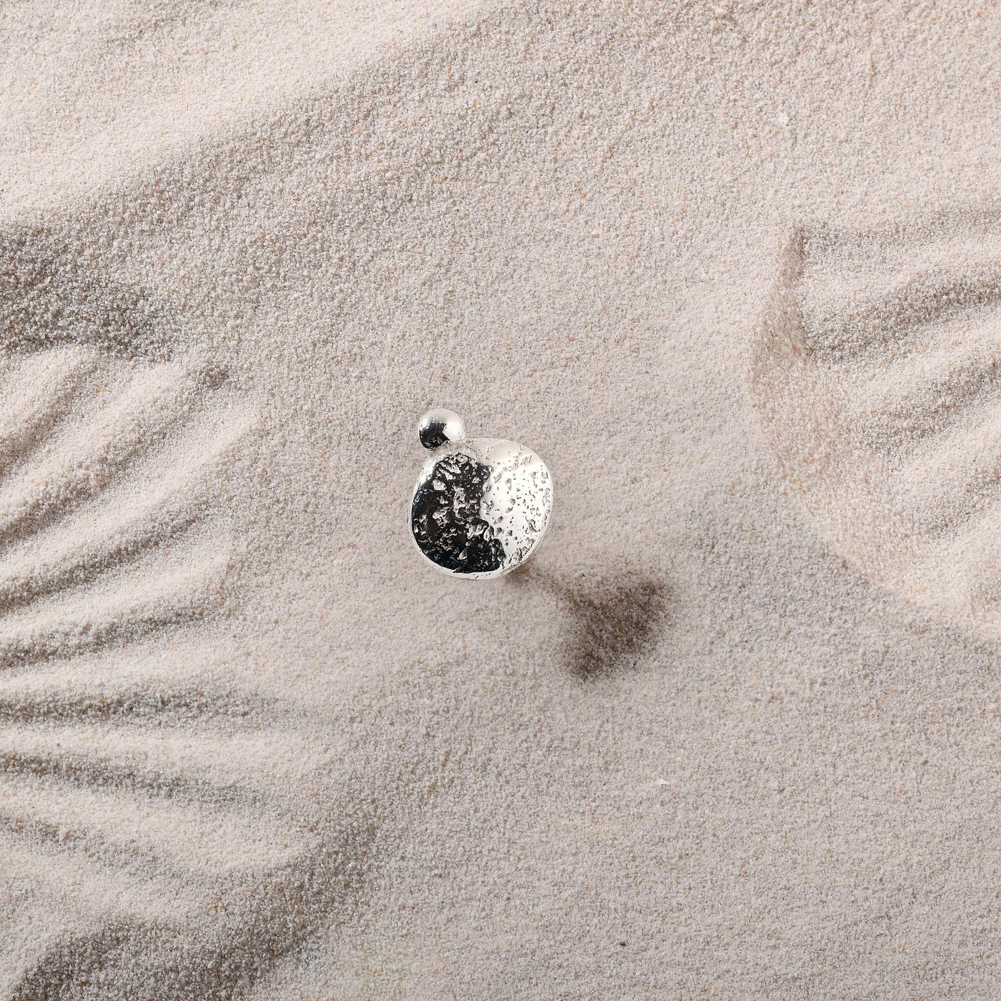 Моносерьга-пусет маленький Sasso Галька