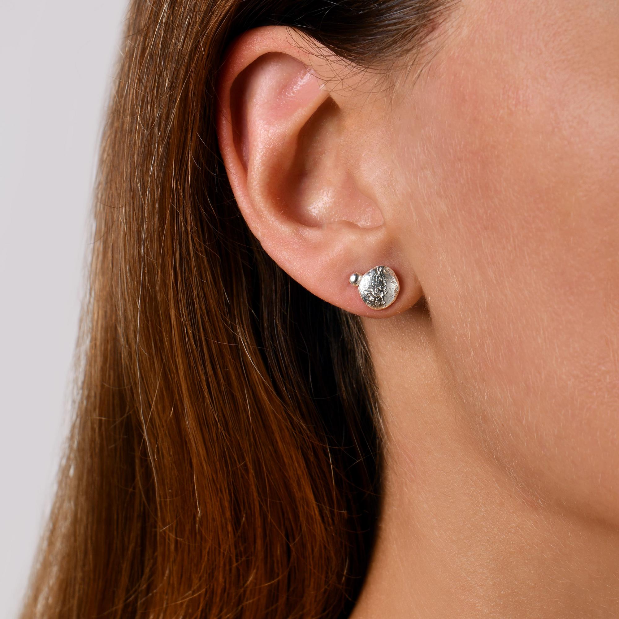 Моносерьга-пусет маленький Sasso Галька