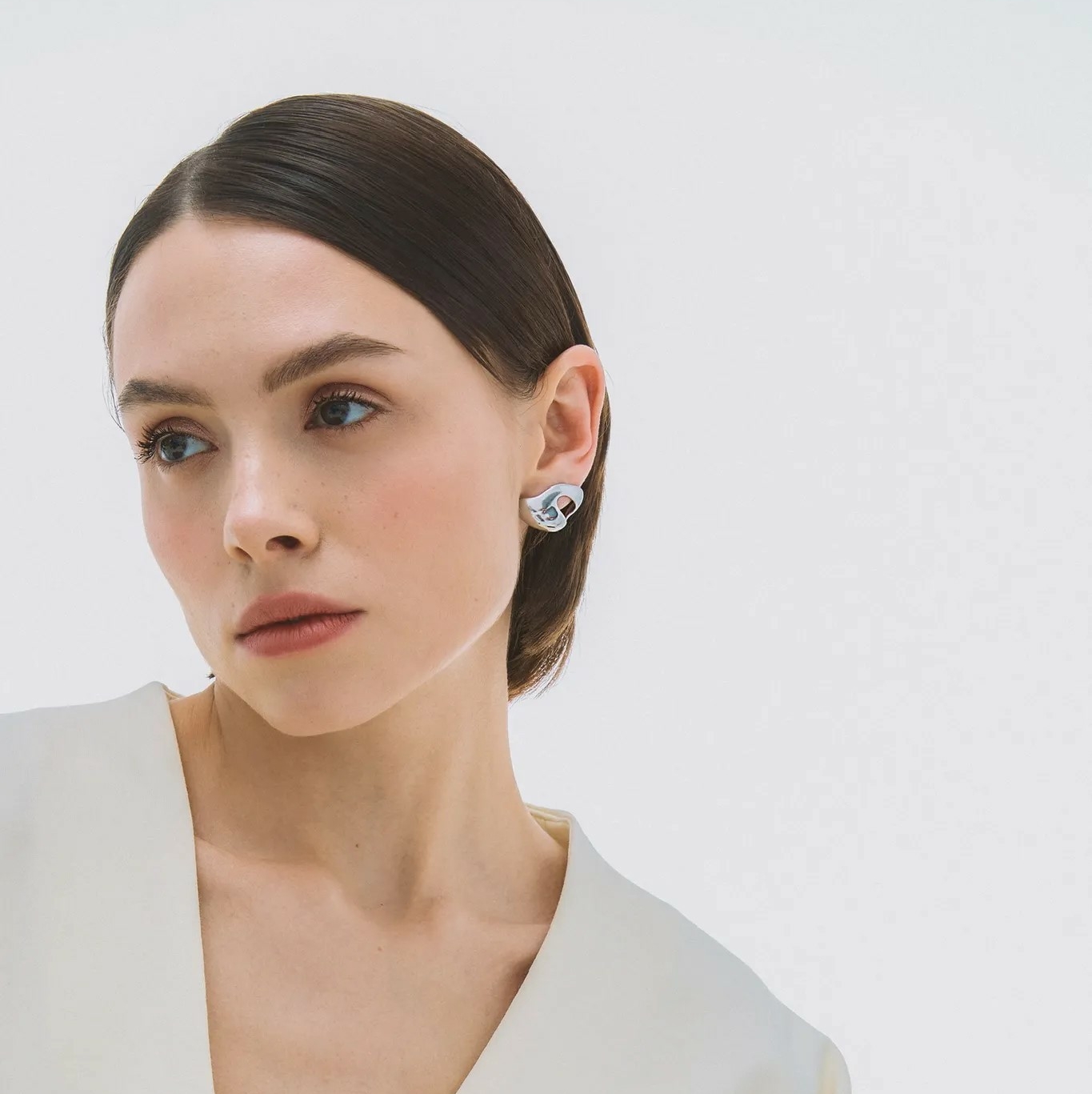 Серебряные серьги-чехлы