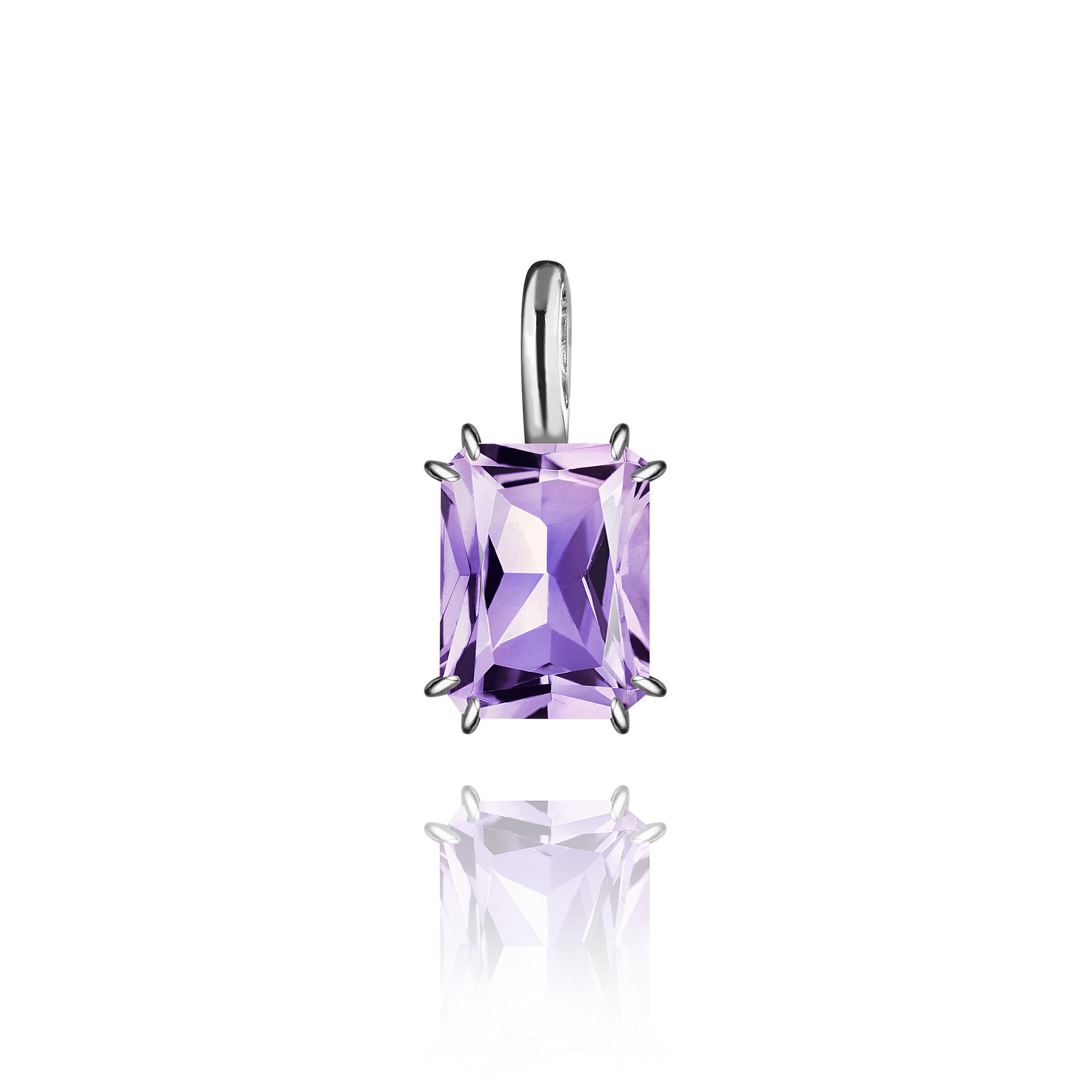 Подвеска кристальная классика - Crystal Classic с аметистом