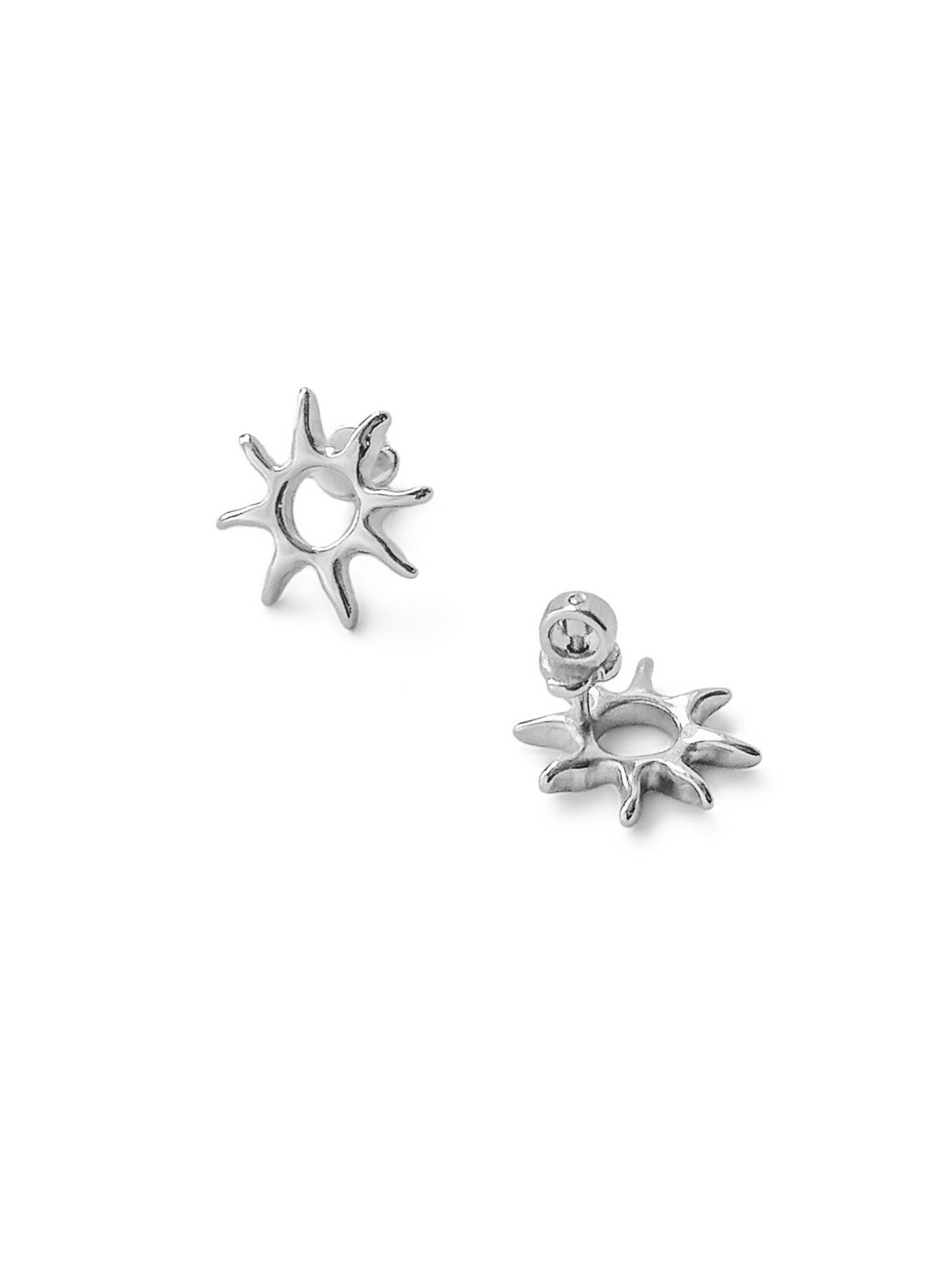 Серебряные серьги-пусеты «Солнце»