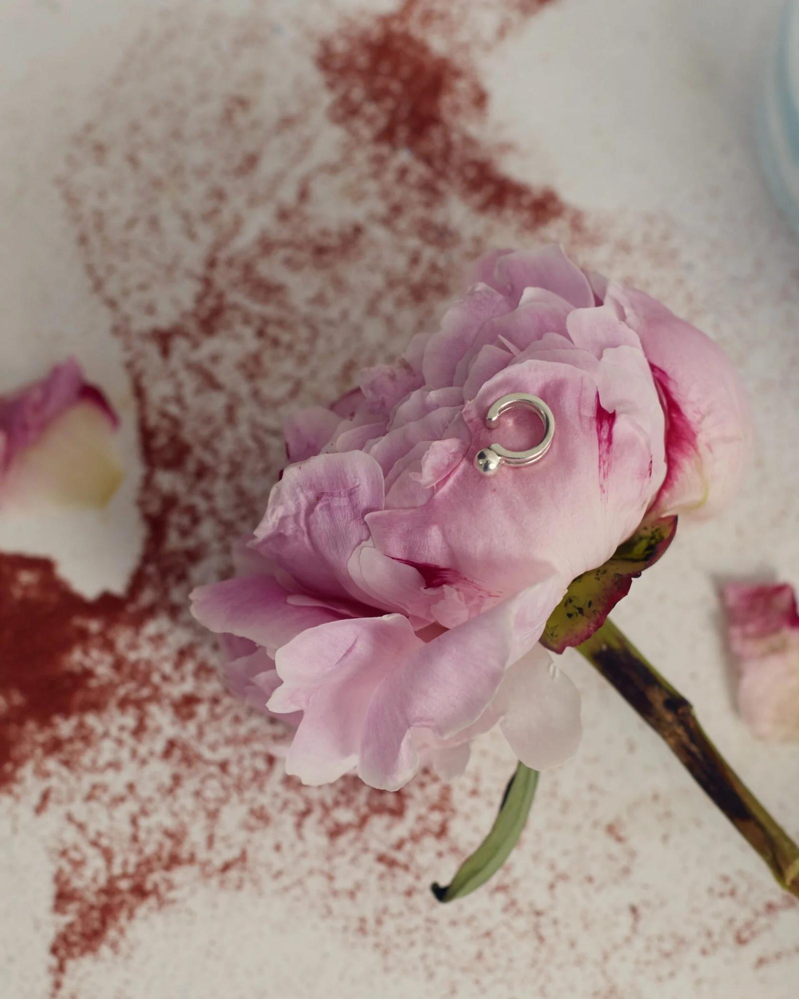 Серебряный кафф Флюид -Fluid