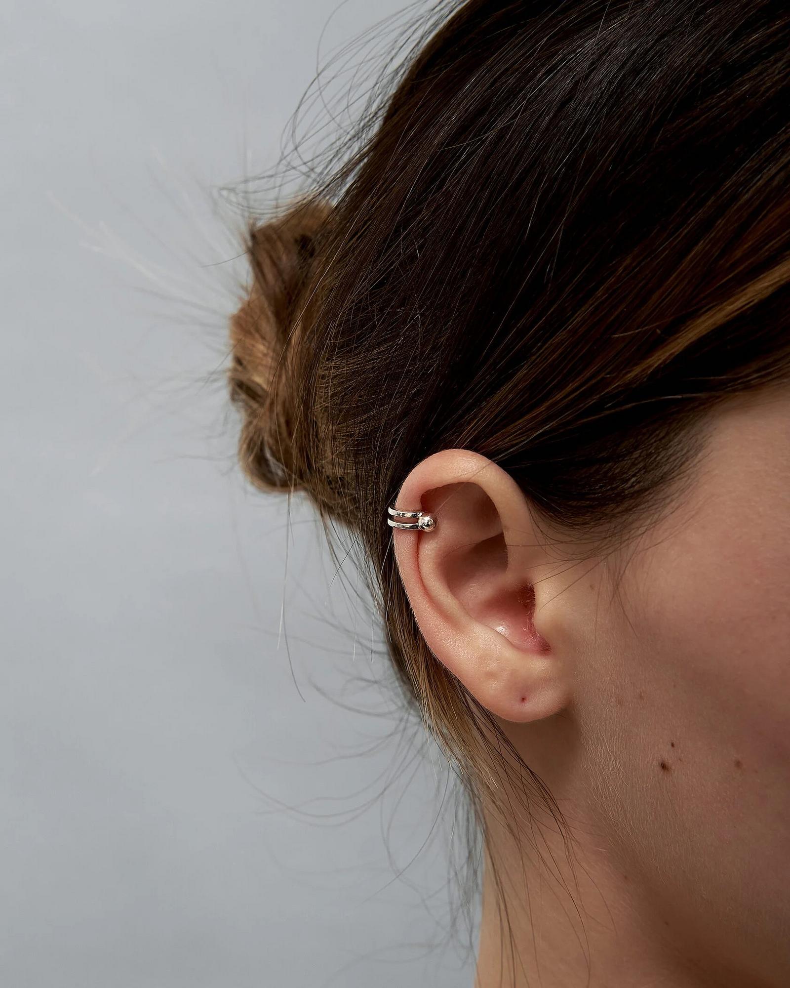 Серебряный кафф Флюид -Fluid