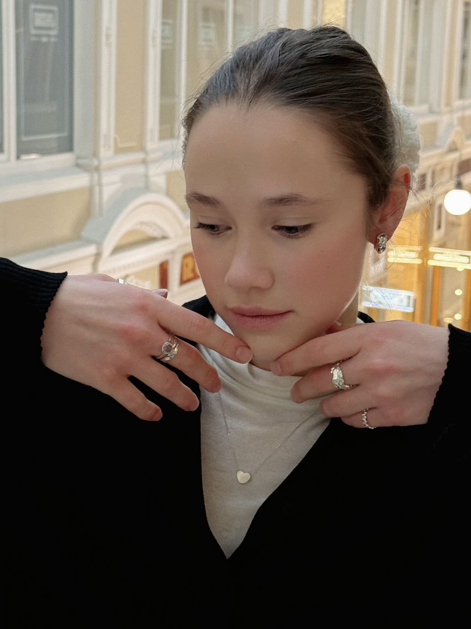 Серьги Мятые