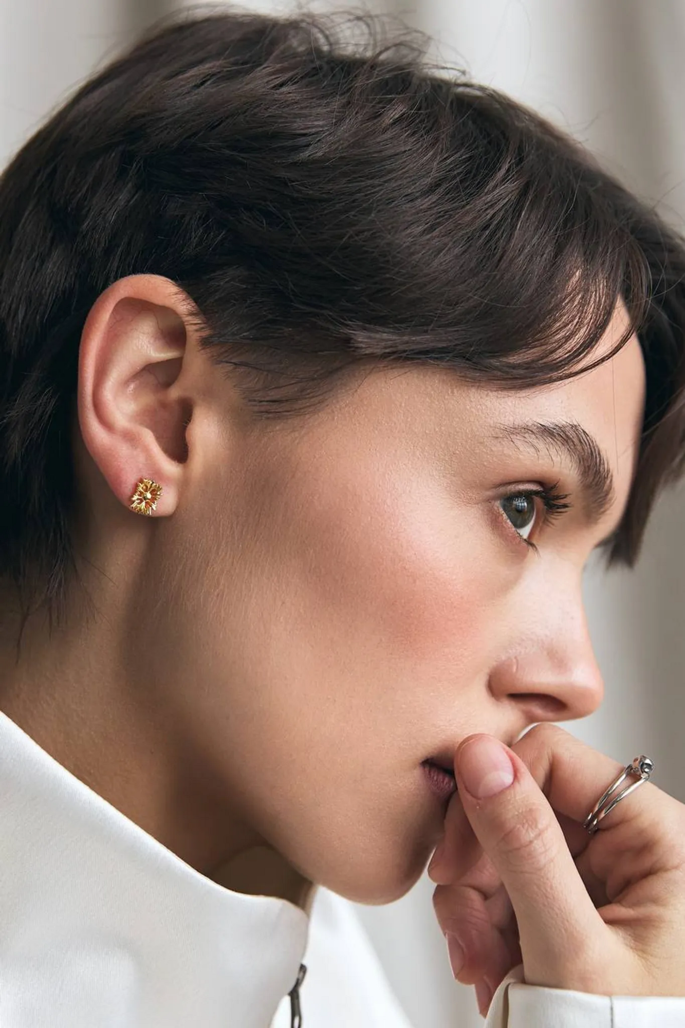 Серебряная моносерьга «Культурный код»