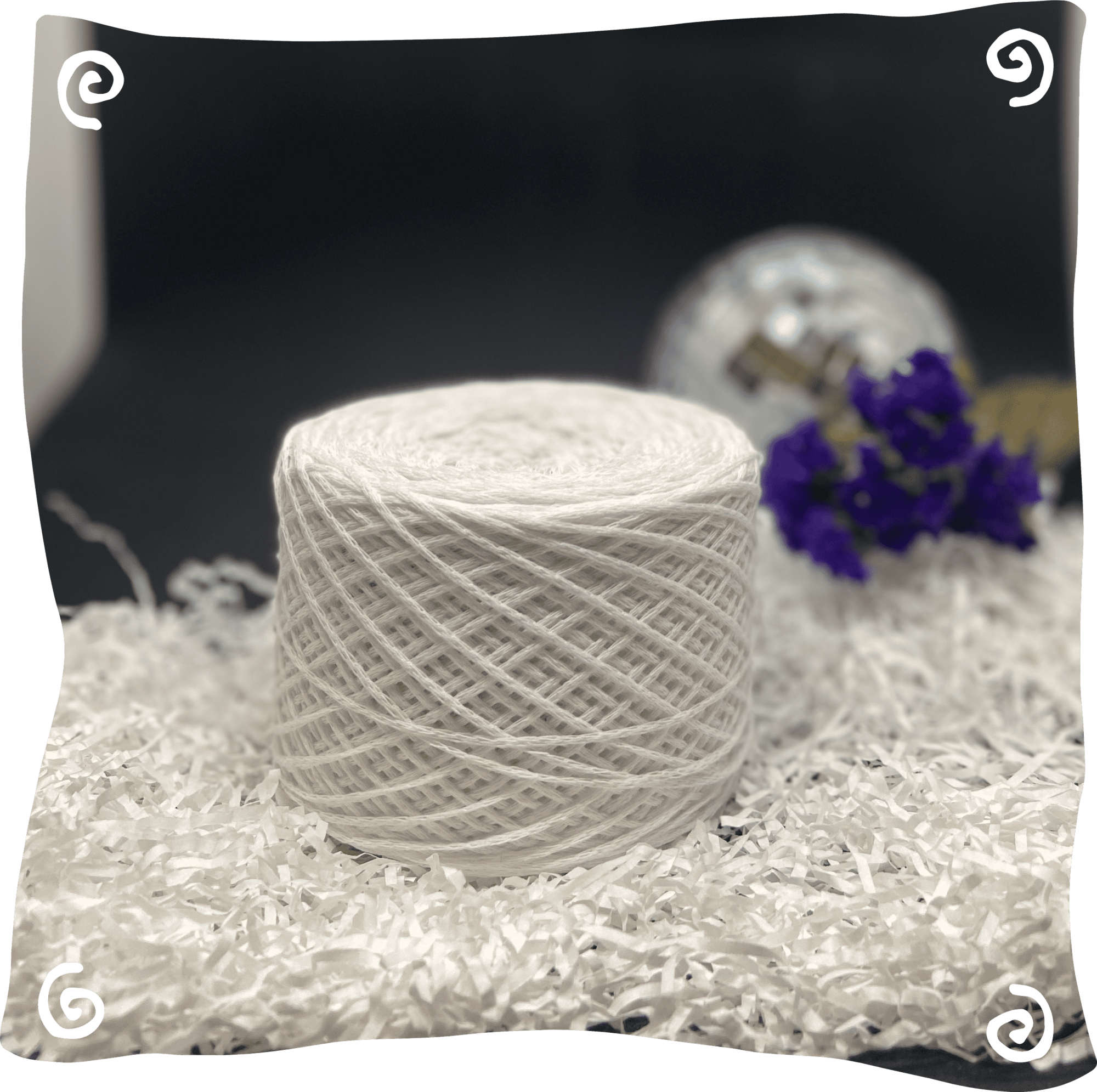 Шнур ХБ вязаный 1 мм, 110г, 400м,  001 - белый