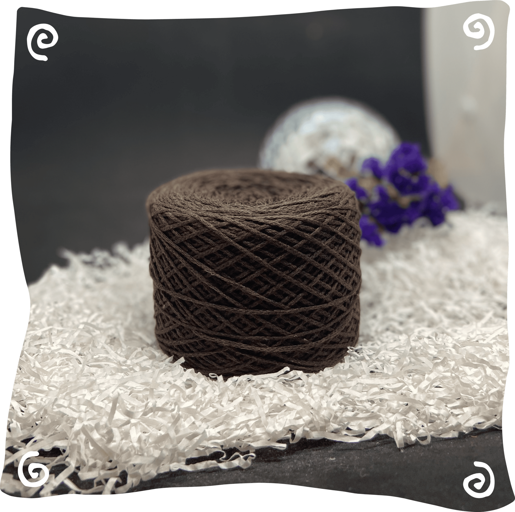 Шнур ХБ вязаный 1 мм, 110г, 400м,  006 - коричневый