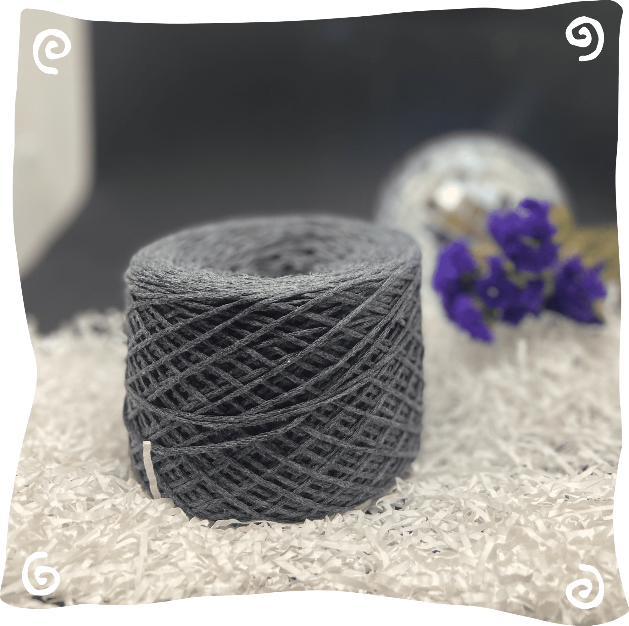 Шнур ХБ вязаный 1 мм, 110г, 400м,  009 - темно-серый