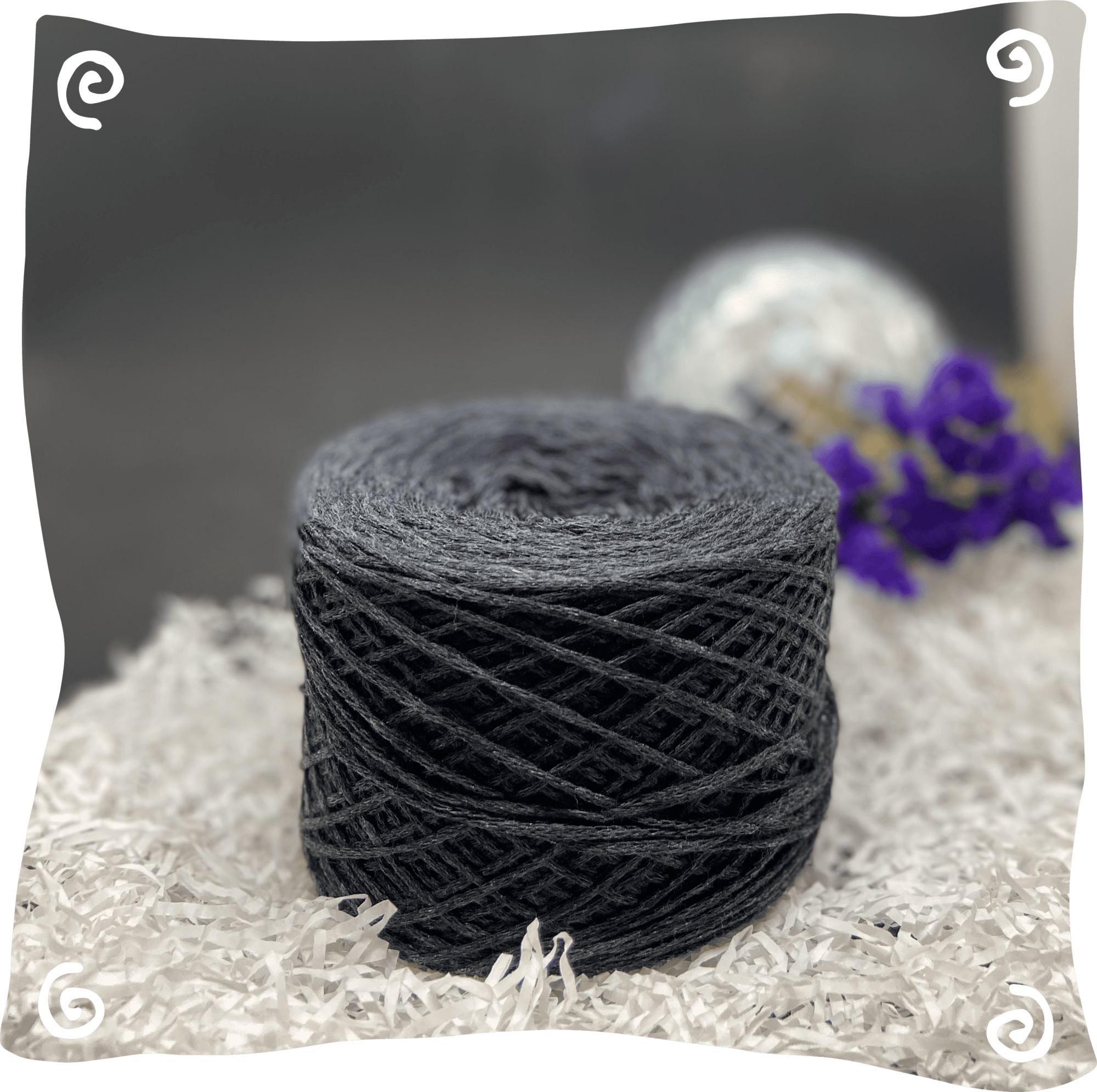 Шнур ХБ вязаный 1 мм, 110г, 400м,  010 - антрацит