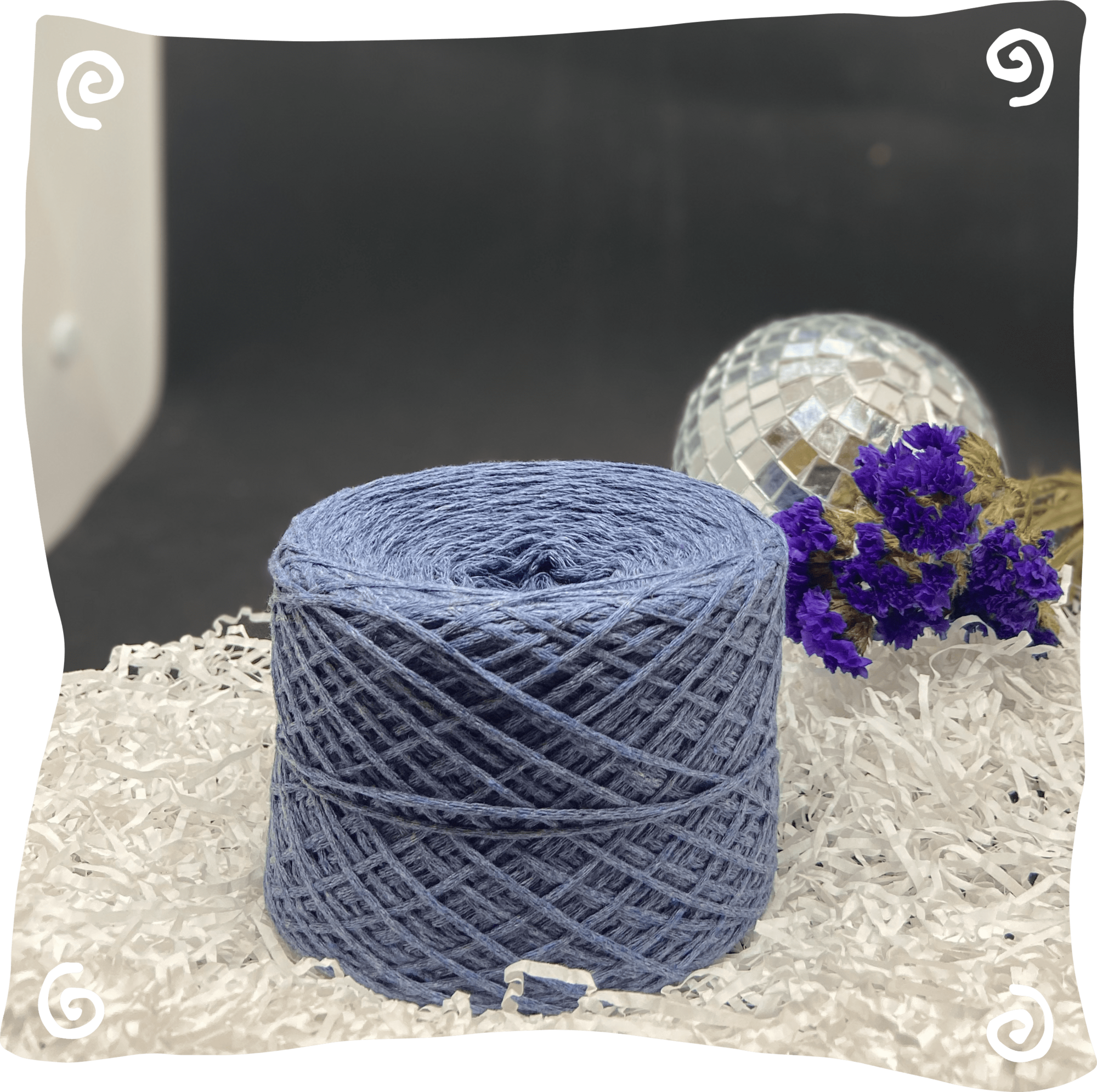 Шнур ХБ вязаный 1 мм, 110г, 400м,  013 - светло-джинсовый