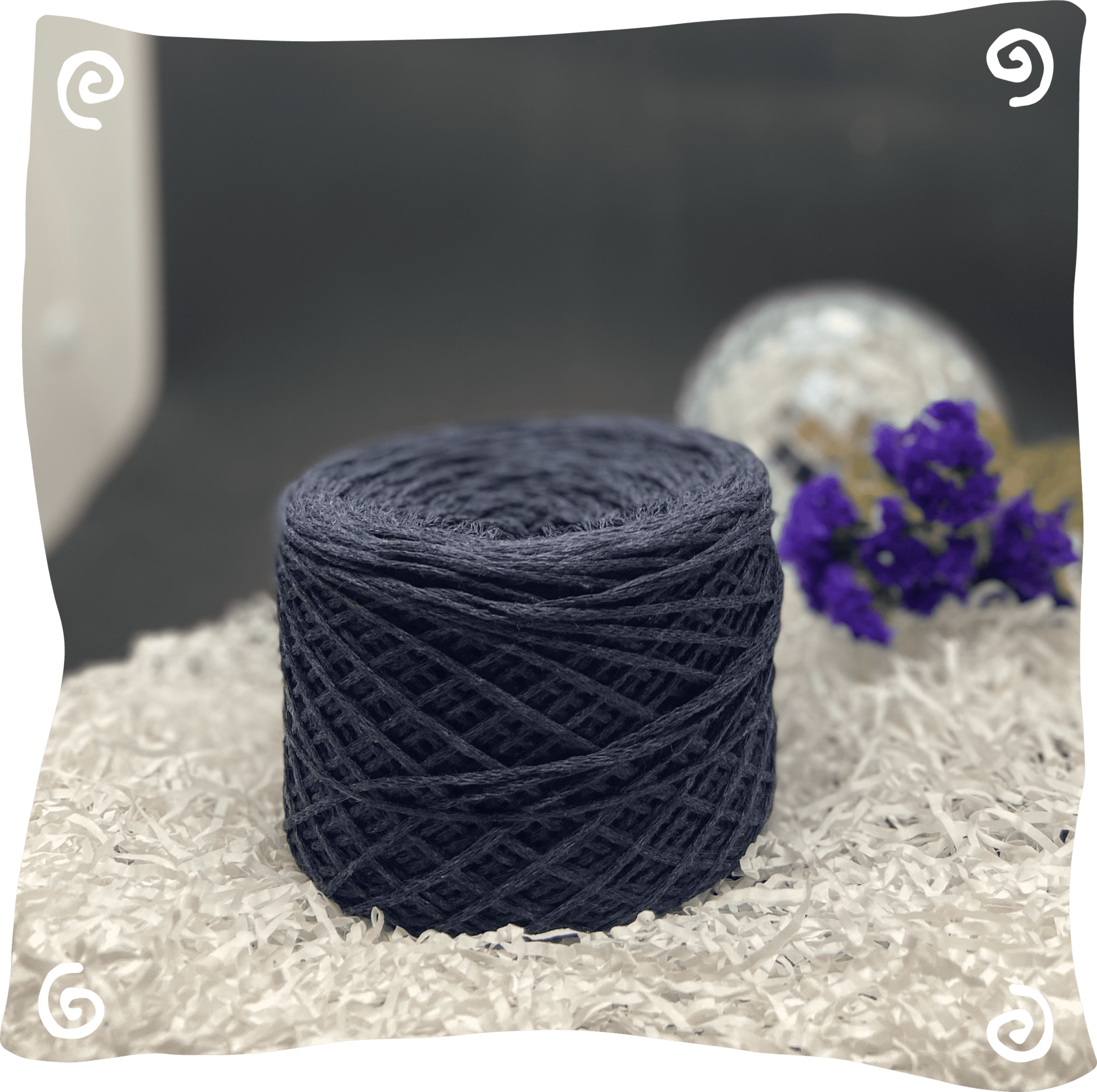 Шнур ХБ вязаный 1 мм, 110г, 400м,  015 - темно-джинсовый