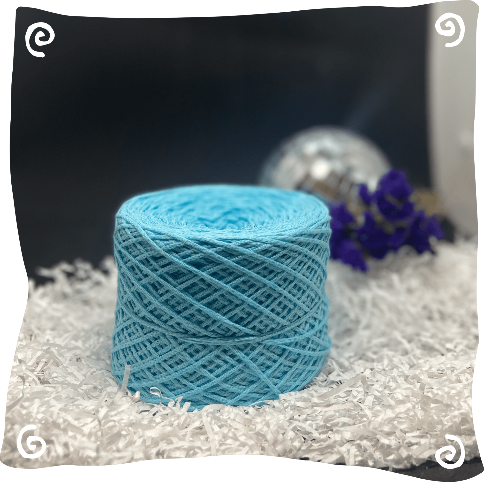 Шнур ХБ вязаный 1 мм, 110г, 400м,  018 - голубой