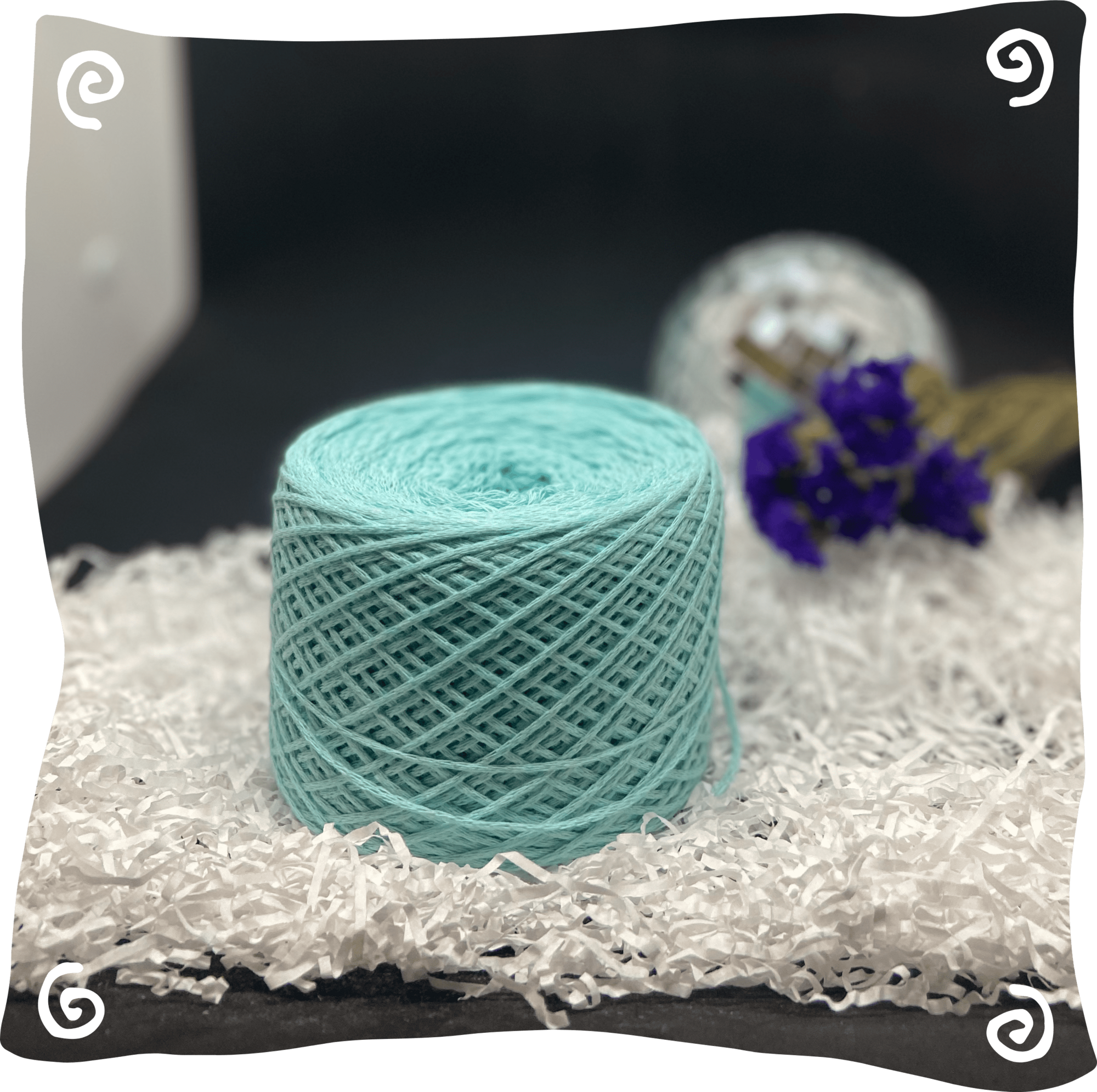 Шнур ХБ вязаный 1 мм, 110г, 400м,  019 - бирюза