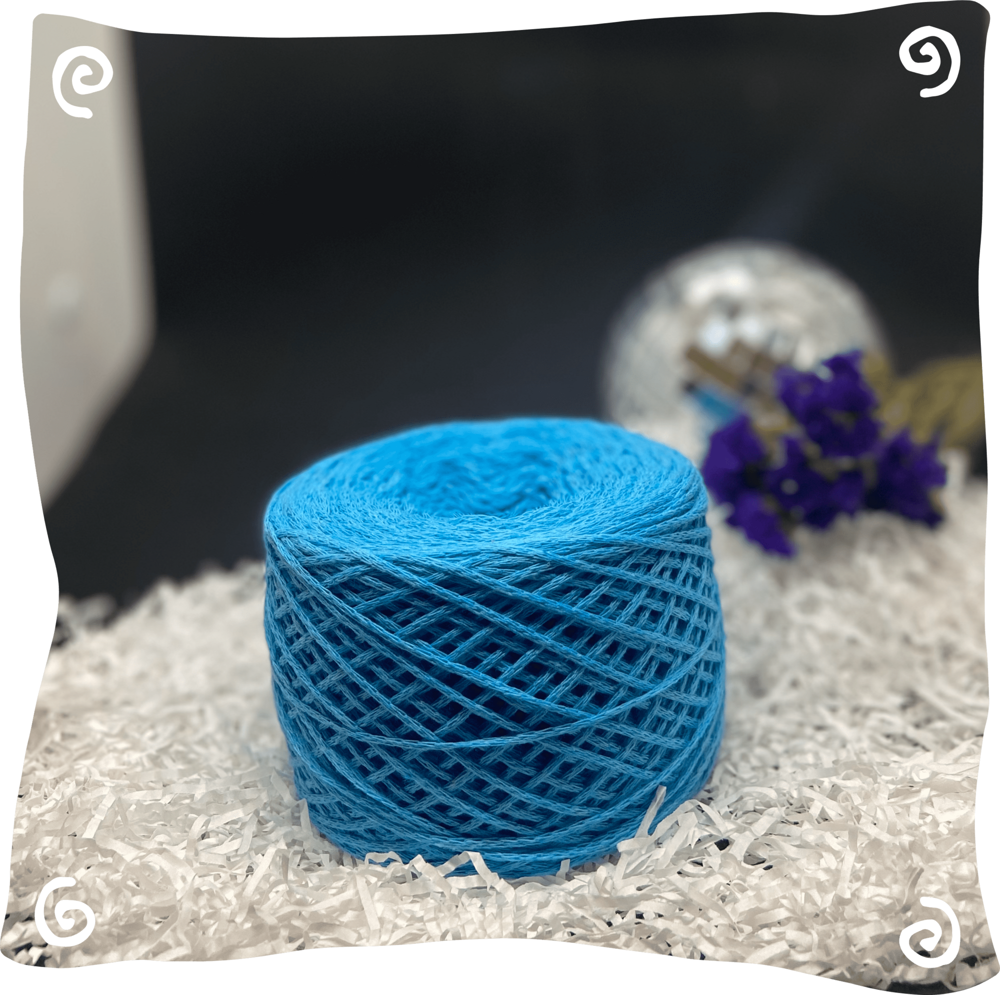 Шнур ХБ вязаный 1 мм, 110г, 400м,  022 - темно-голубой