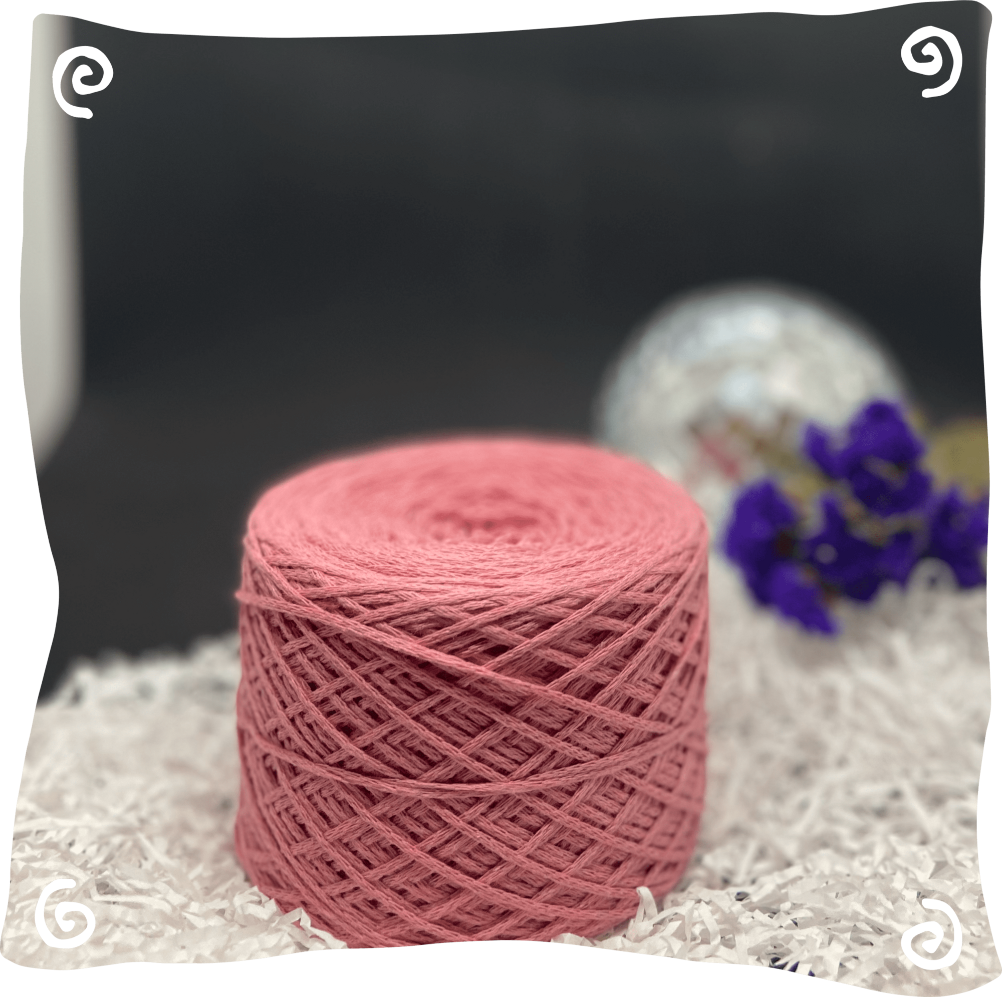 Шнур ХБ вязаный 1 мм, 110г, 400м,  024 - персик