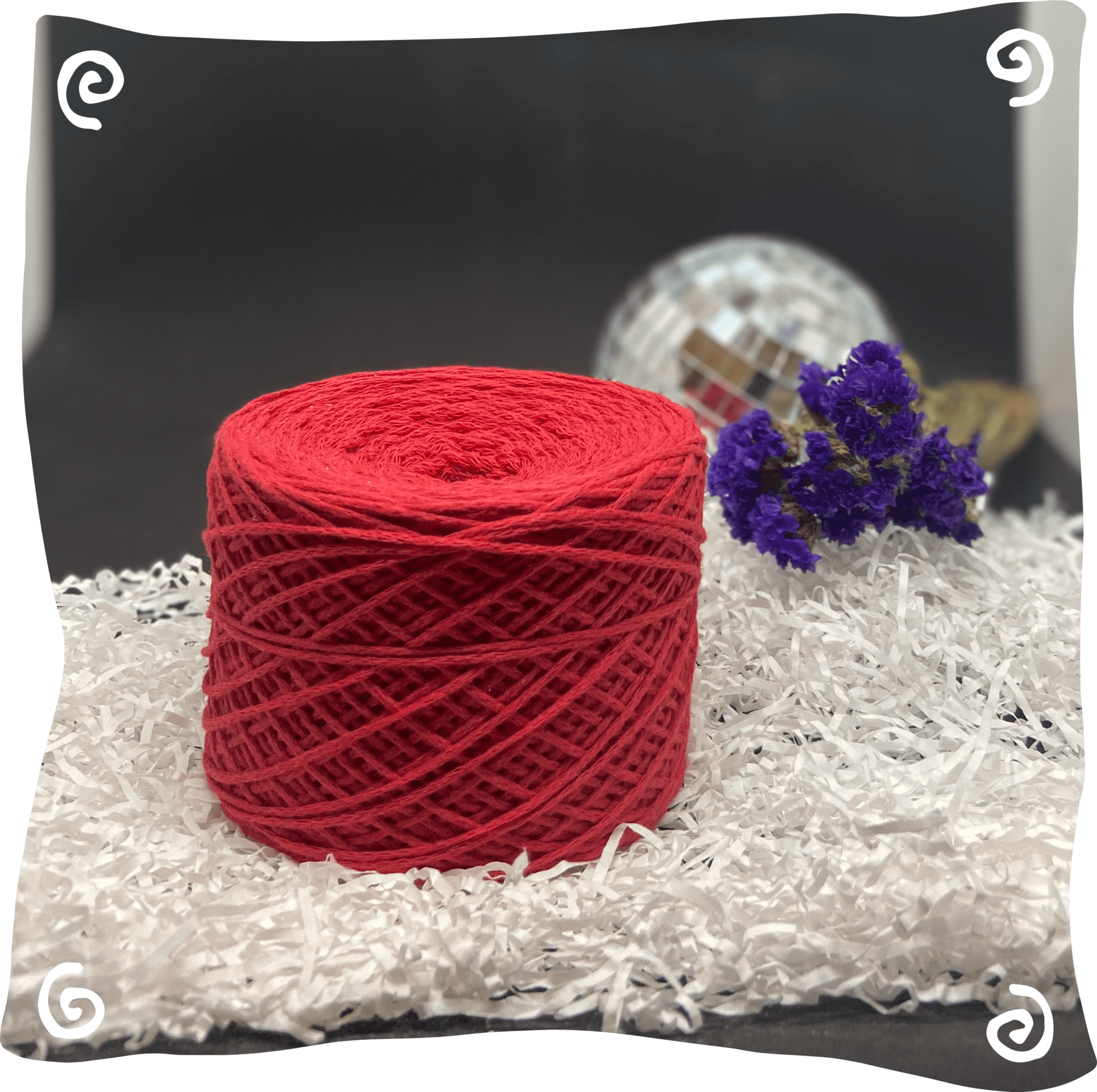 Шнур ХБ вязаный 1 мм, 110г, 400м,  026 - красный