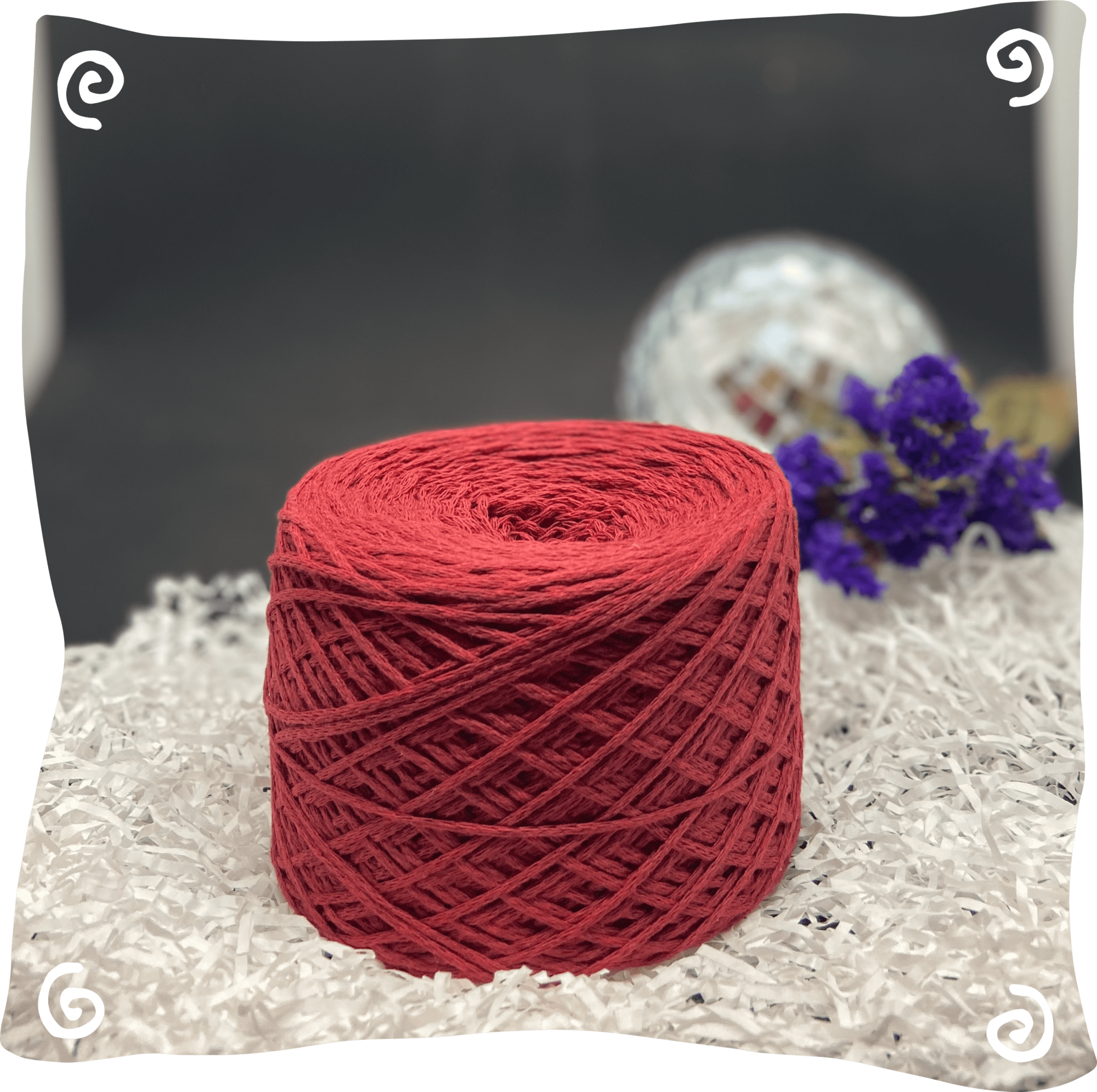 Шнур ХБ вязаный 1 мм, 110г, 400м,  027 - бордовый