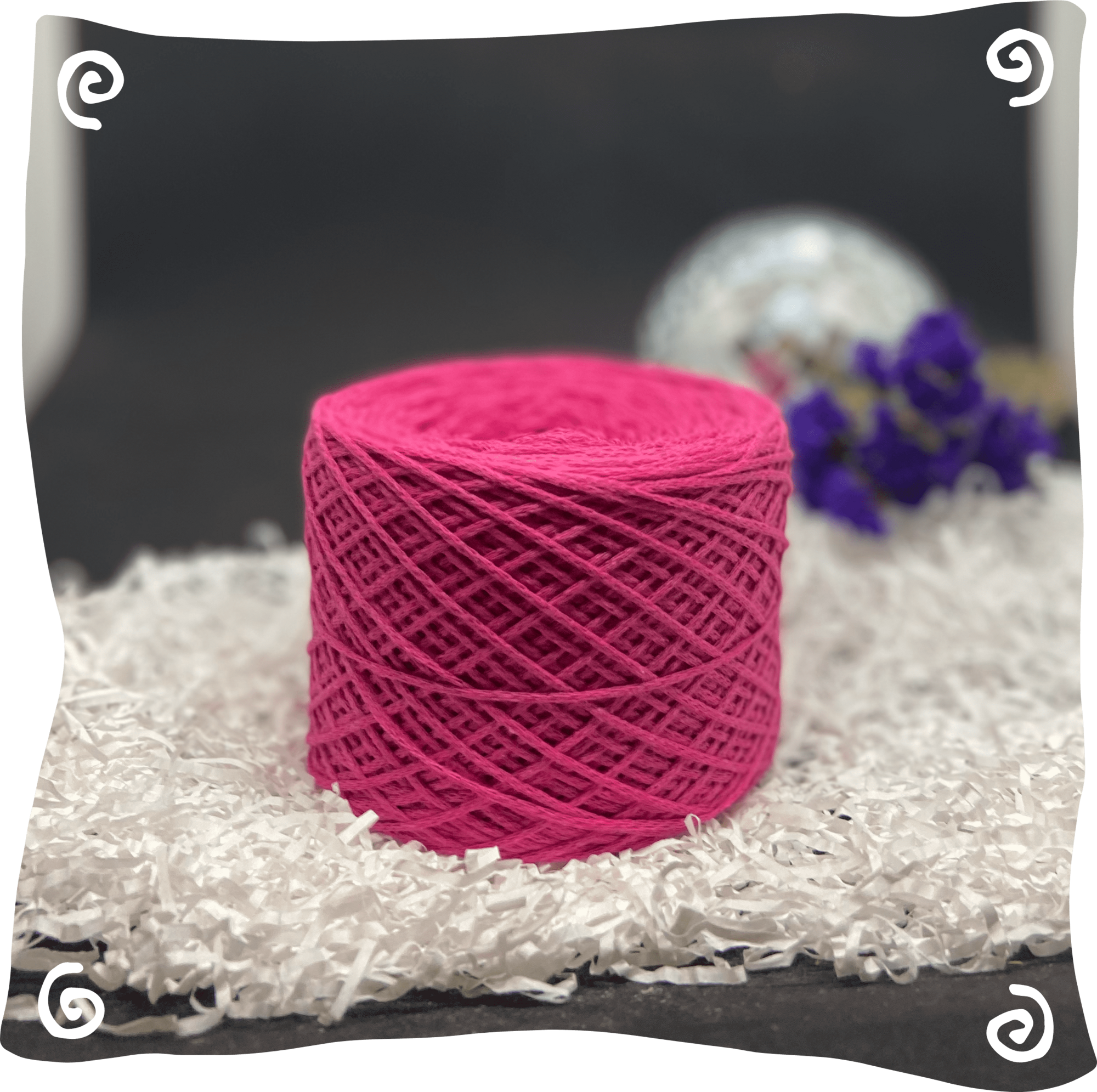 Шнур ХБ вязаный 1 мм, 110г, 400м,  028 - фуксия