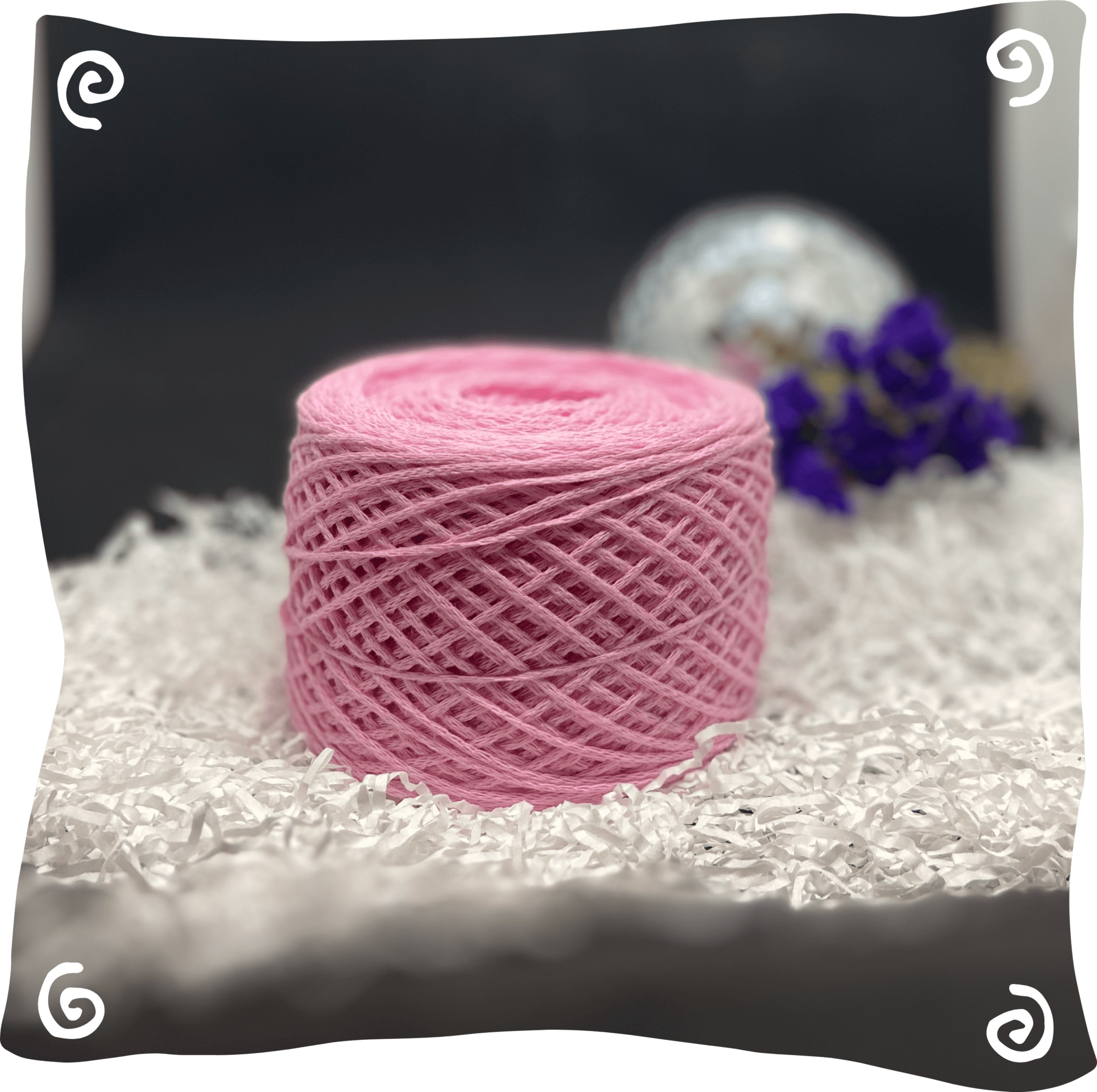 Шнур ХБ вязаный 1 мм, 110г, 400м,  030 - светло-розовый