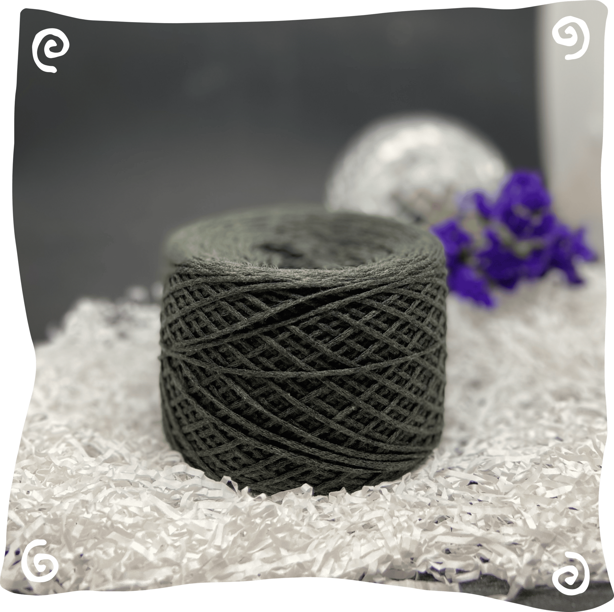 Шнур ХБ вязаный 1 мм, 110г, 400м,  031 - темный хаки