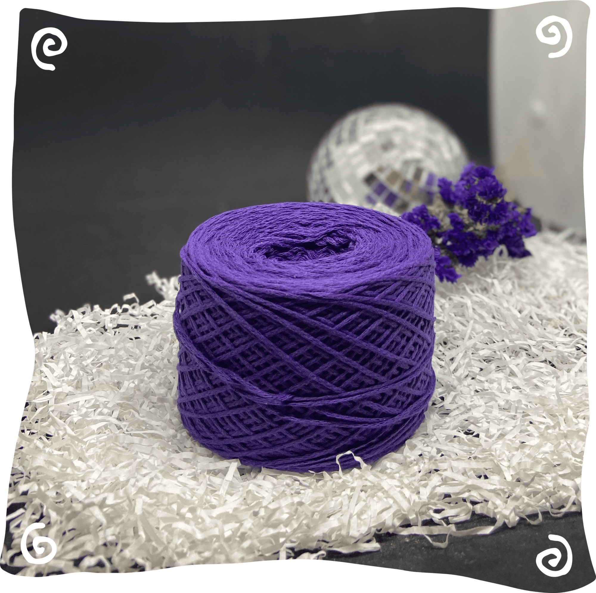 Шнур ХБ вязаный 1 мм, 110г, 400м,  034 - фиолетовый