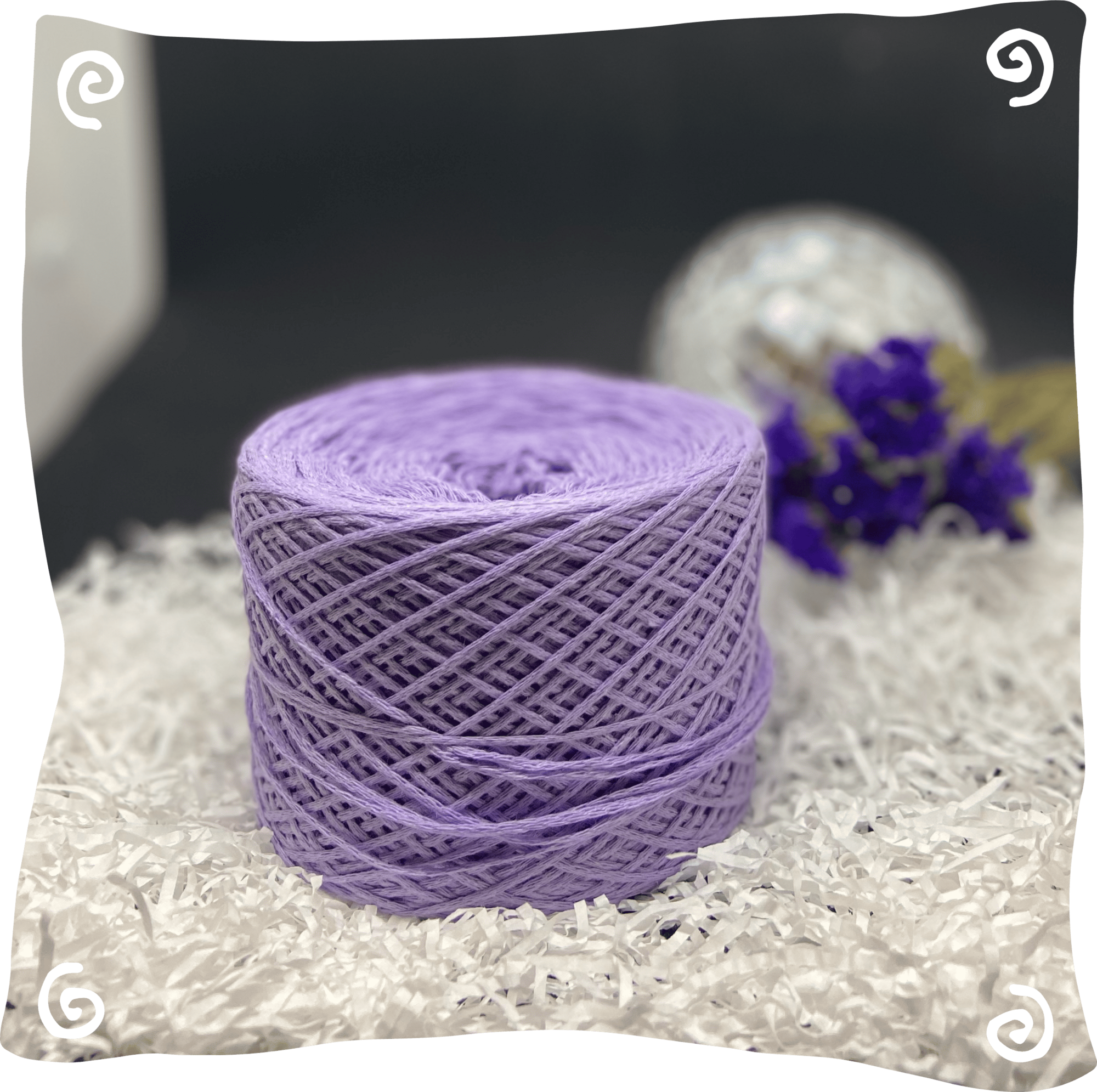 Шнур ХБ вязаный 1 мм, 110г, 400м,  035 - сиреневый