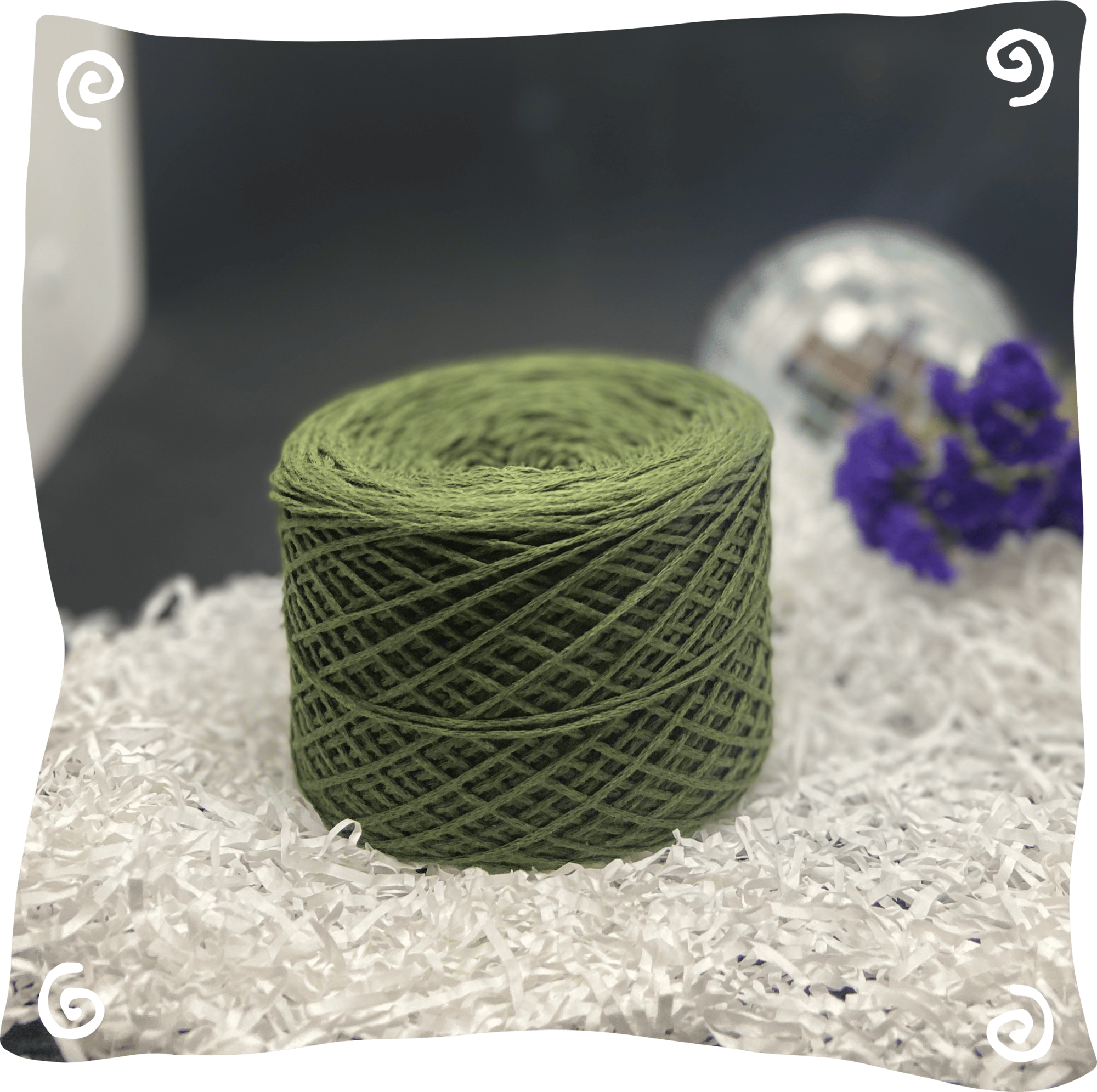 Шнур ХБ вязаный 1 мм, 110г, 400м,  037 - олива