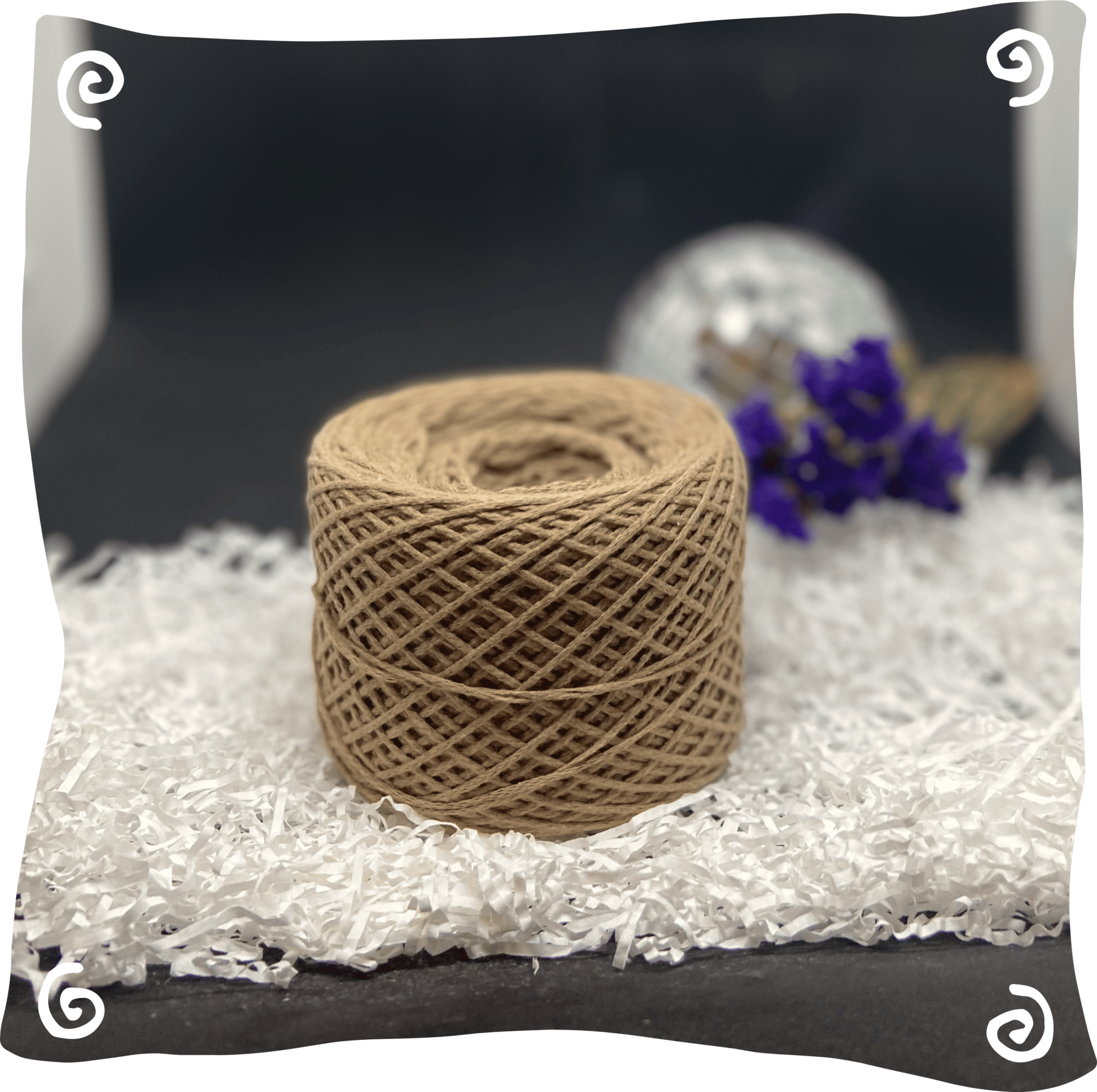 Шнур ХБ вязаный 1 мм, 110г, 400м,  042 - бежевый