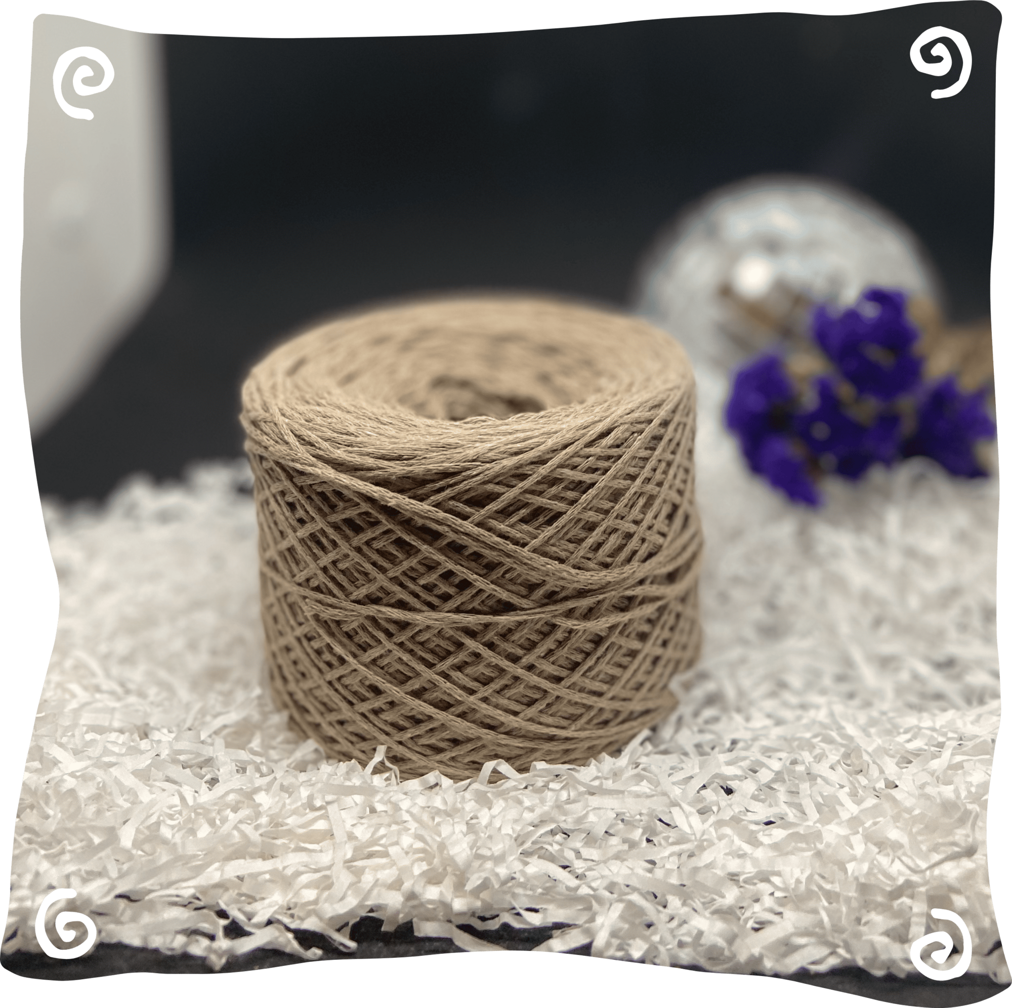 Шнур ХБ вязаный 1 мм, 110г, 400м,  044 - верблюд