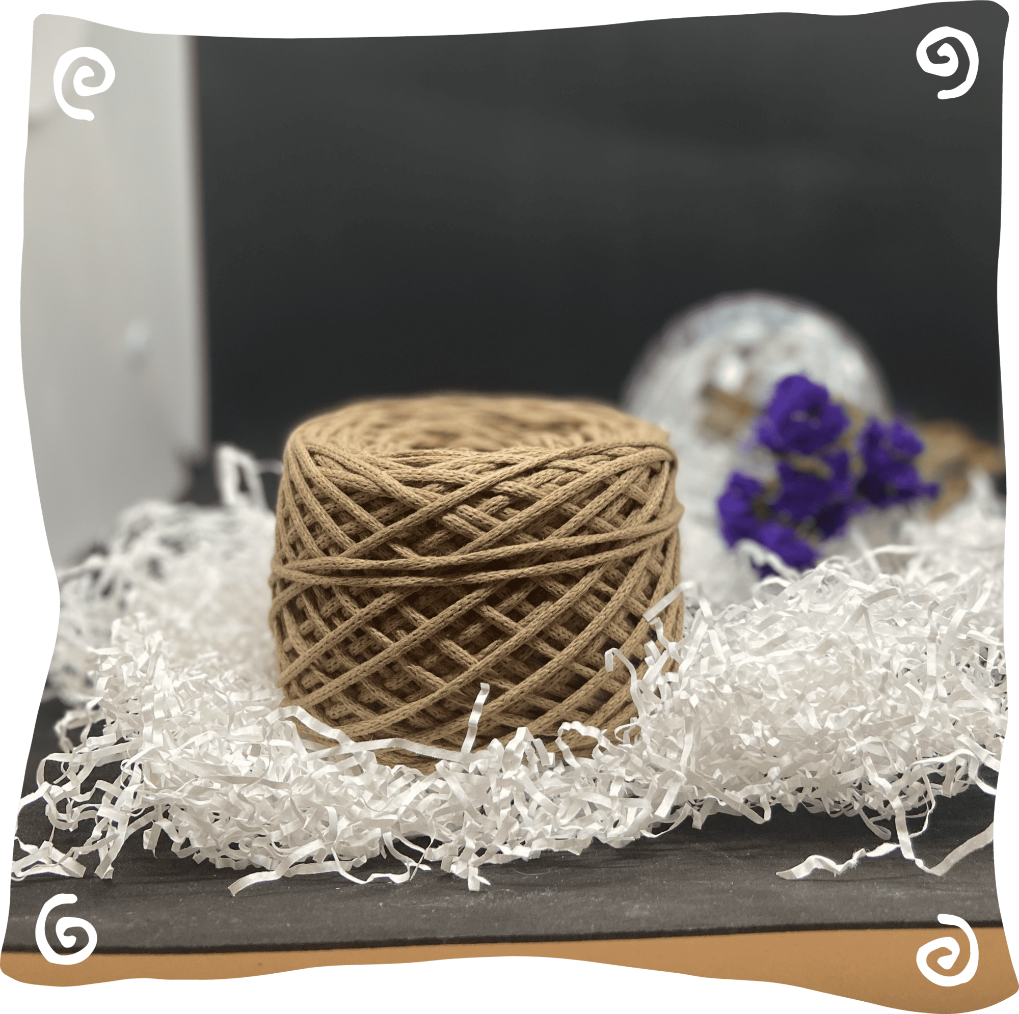 Шнур ХБ вязаный 3 мм, 180г, 100м,  142 - бежевый