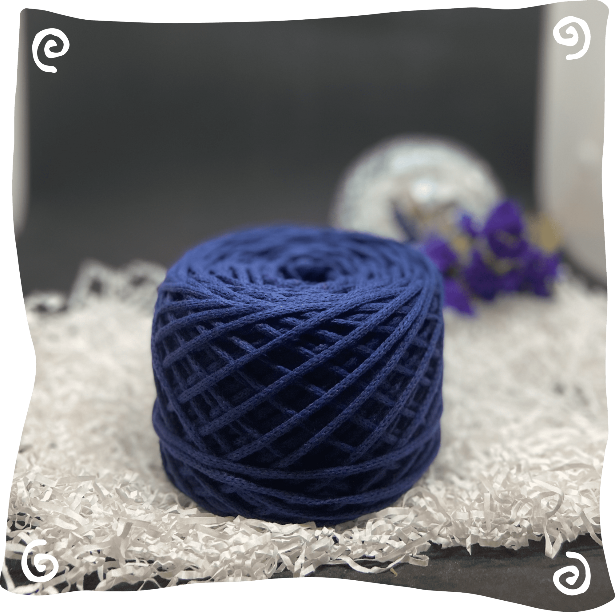 Шнур ХБ вязаный 3 мм, 180г, 100м,  141 - индиго