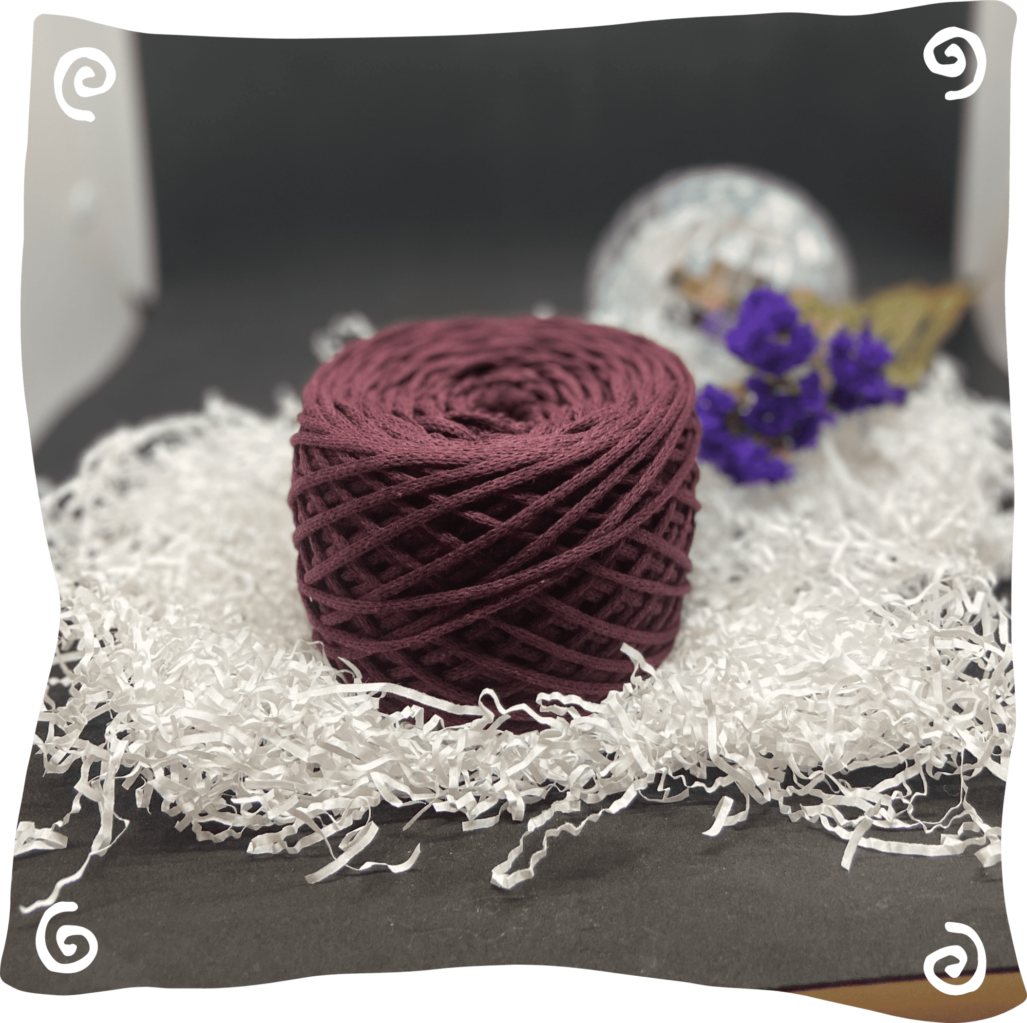 Шнур ХБ вязаный 3 мм, 180г, 100м,  140 - красное дерево