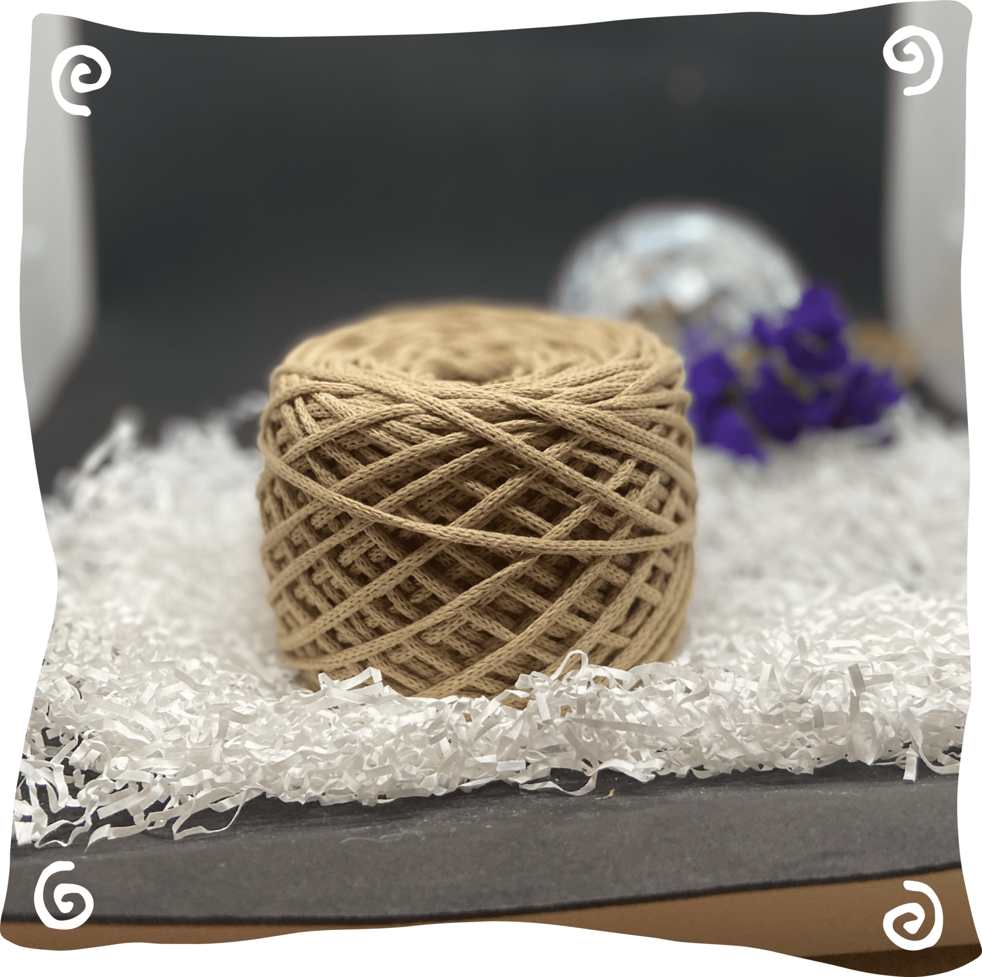 Шнур ХБ вязаный 3 мм, 180г, 100м,  138 - светло-бежевый