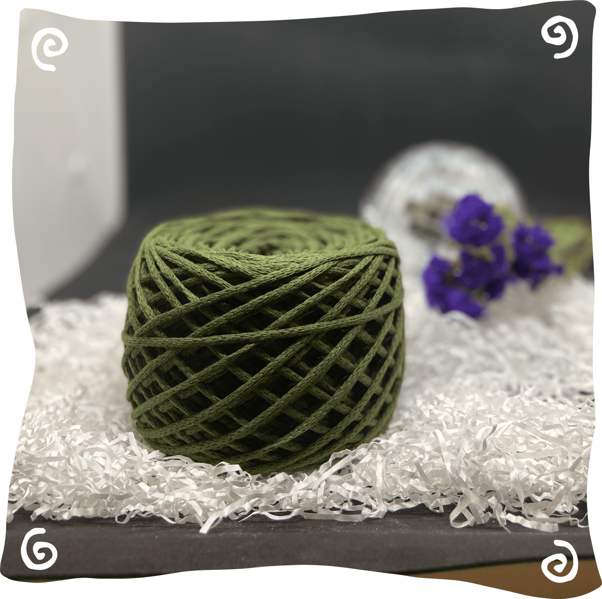 Шнур ХБ вязаный 3 мм, 180г, 100м,  137 - олива