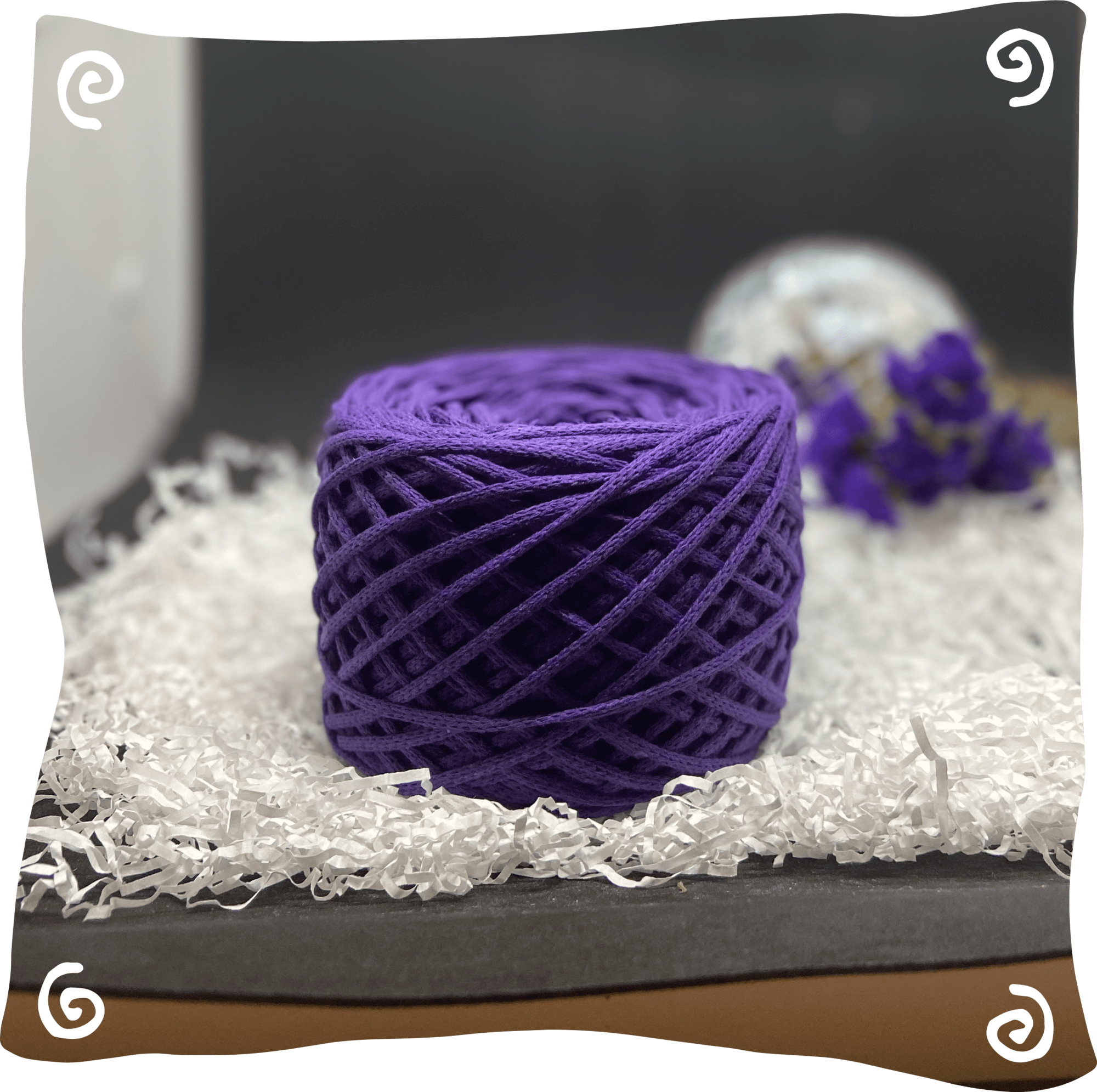 Шнур ХБ вязаный 3 мм, 180г, 100м,  134 - фиолетовый